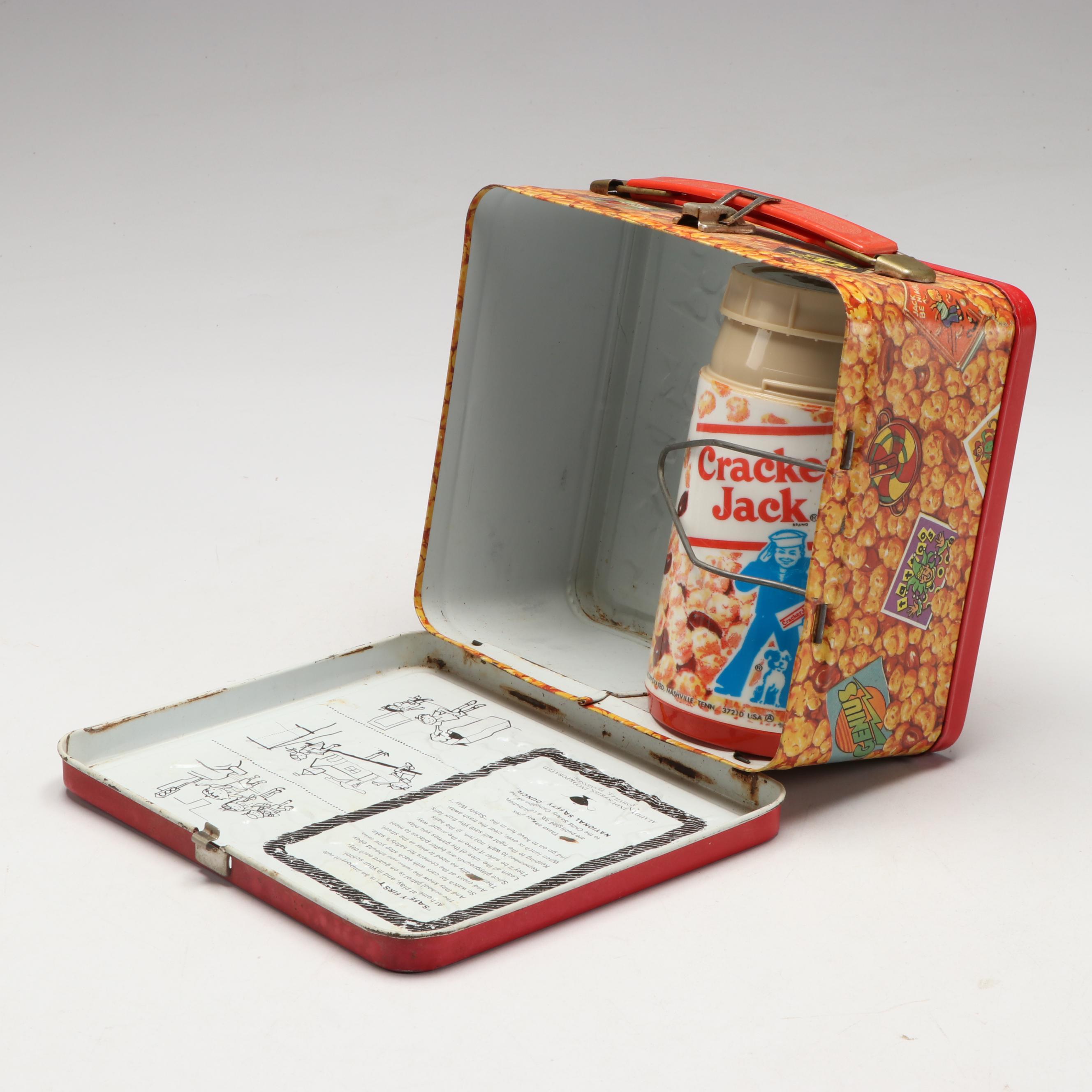 Cracker Jack and Howdy Doody Tin Litho Lunchboxes, Late 20th Century