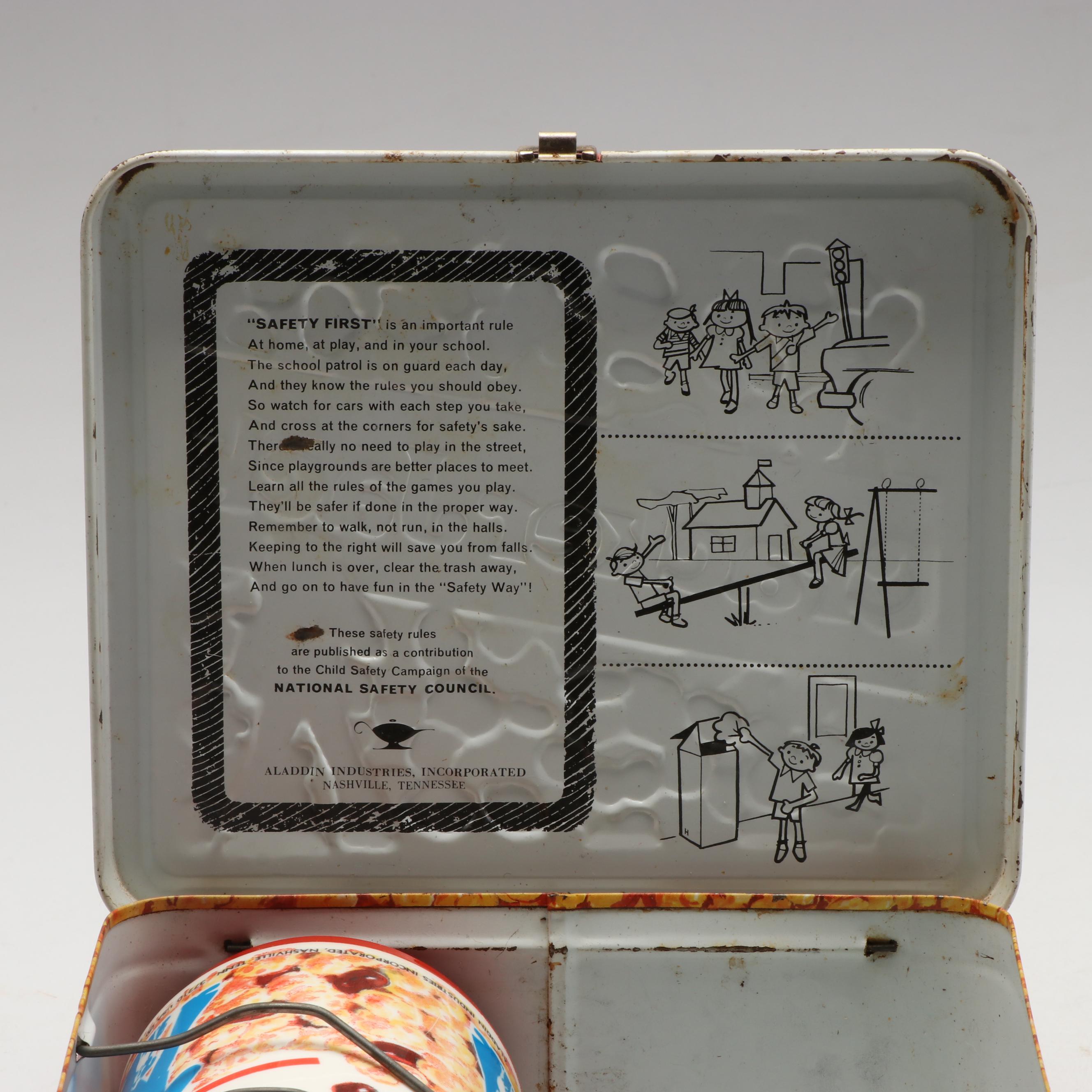 Cracker Jack and Howdy Doody Tin Litho Lunchboxes, Late 20th Century