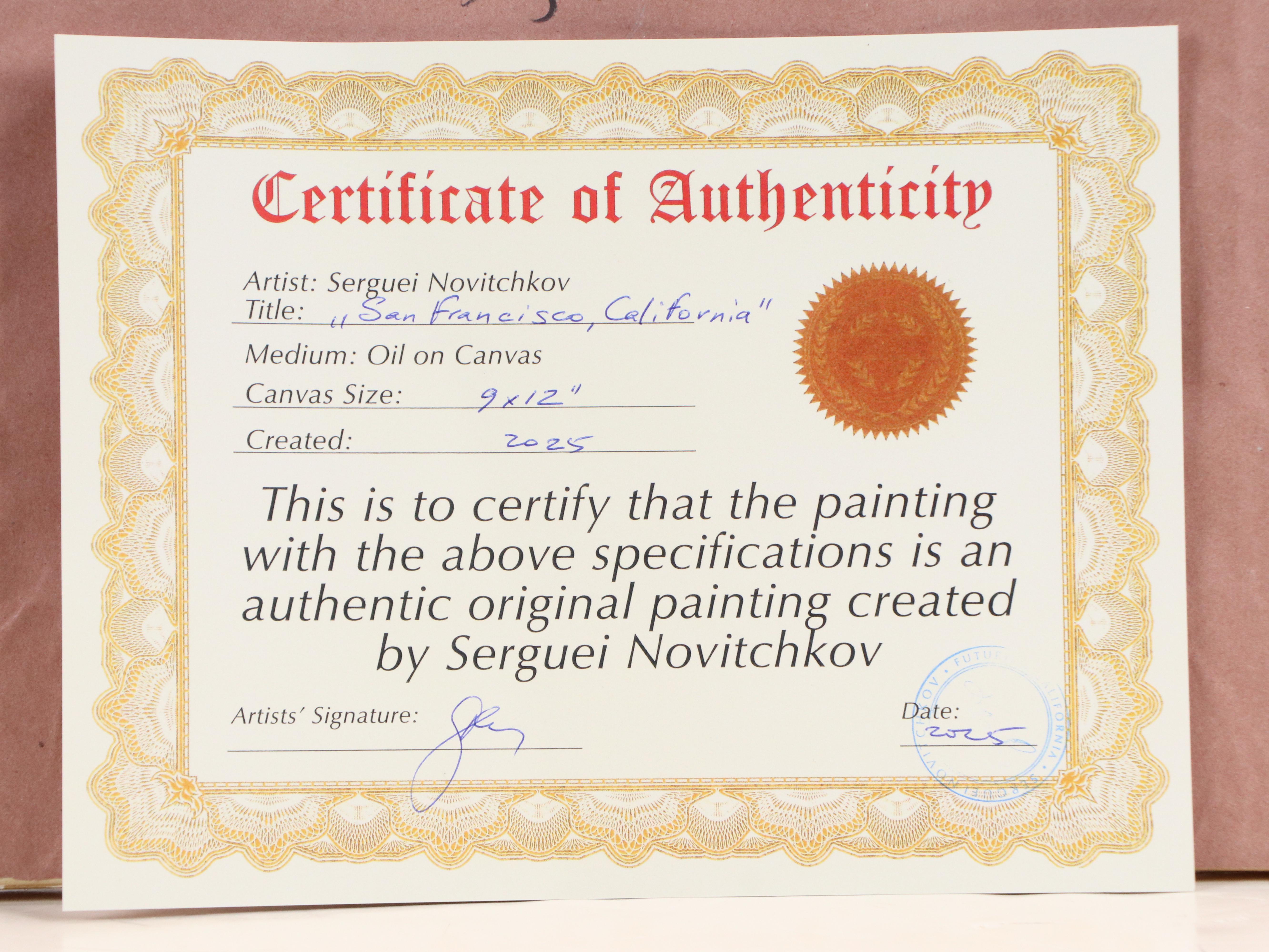 Serguei Novitchkov Abstract Oil Painting "San Francisco, California," 2025