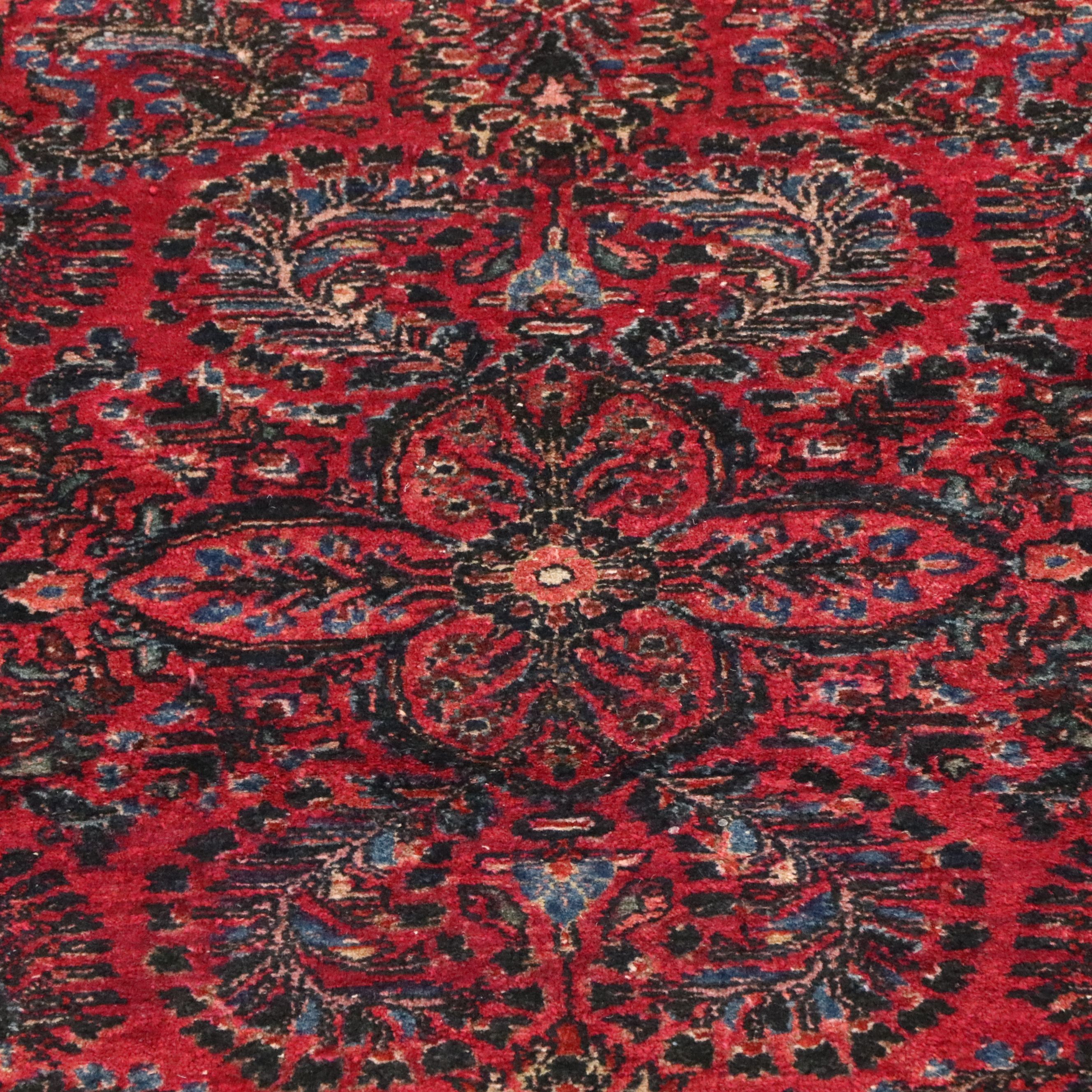 3'5 x 5'2 Hand-Knotted Persian Sarouk Area Rug