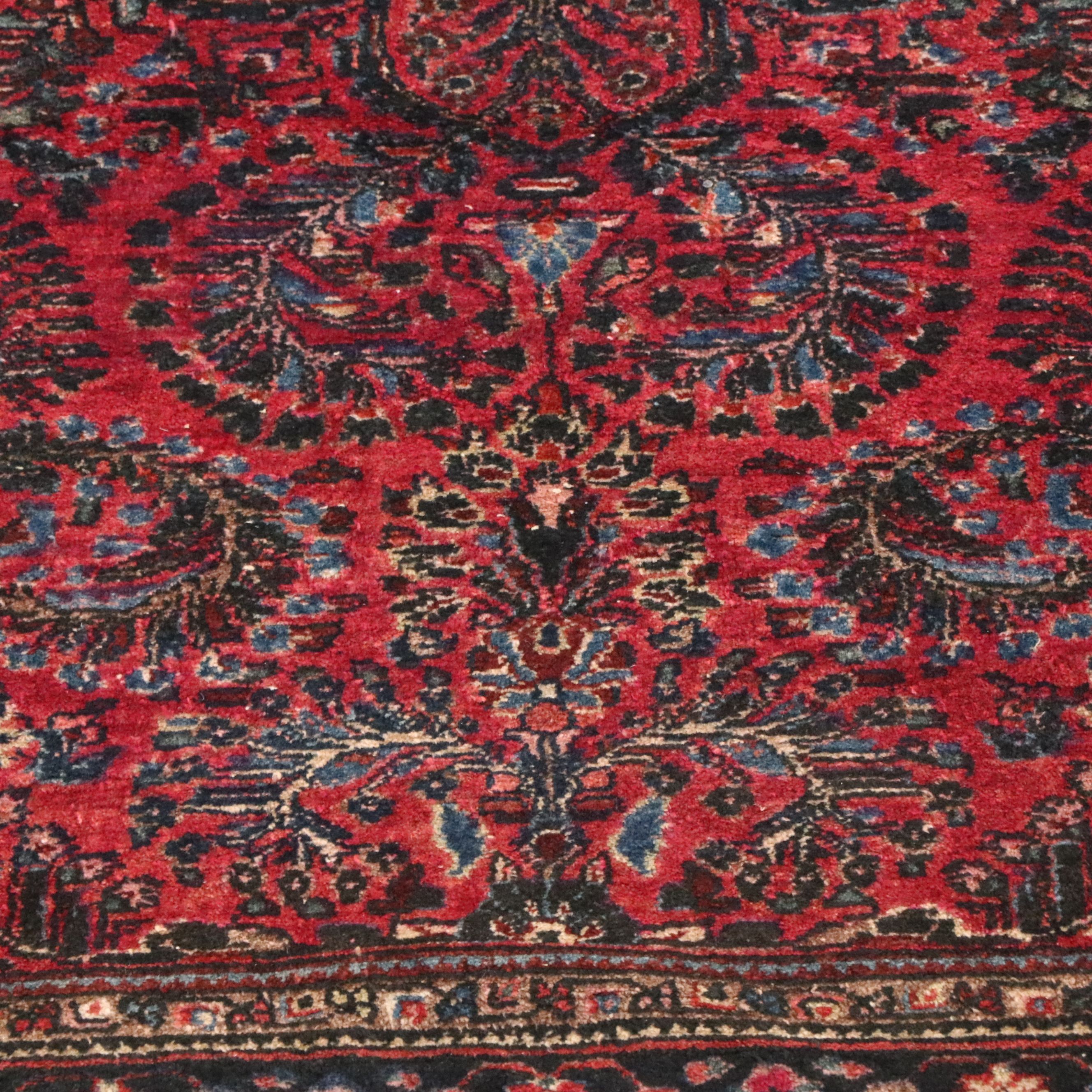 3'5 x 5'2 Hand-Knotted Persian Sarouk Area Rug