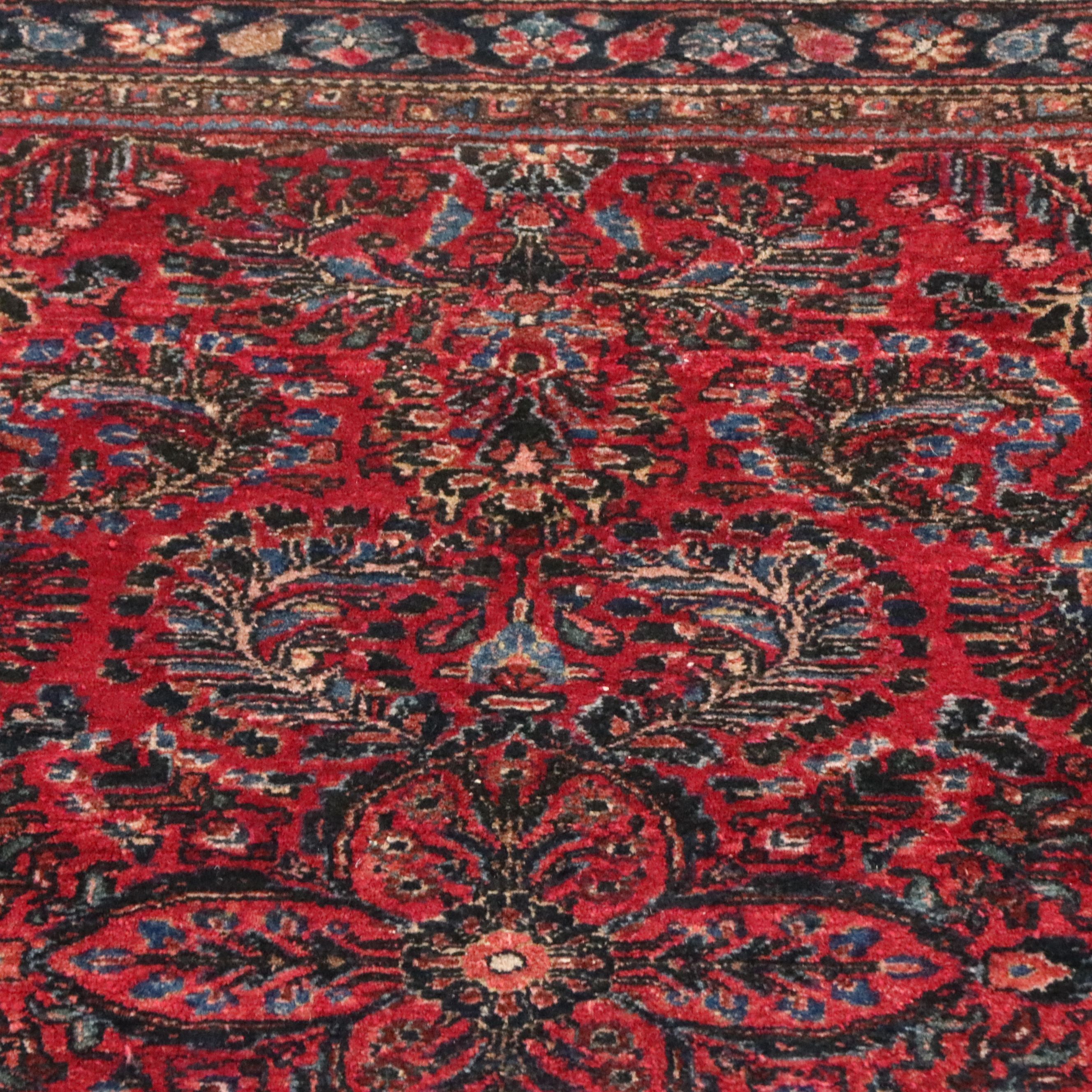 3'5 x 5'2 Hand-Knotted Persian Sarouk Area Rug