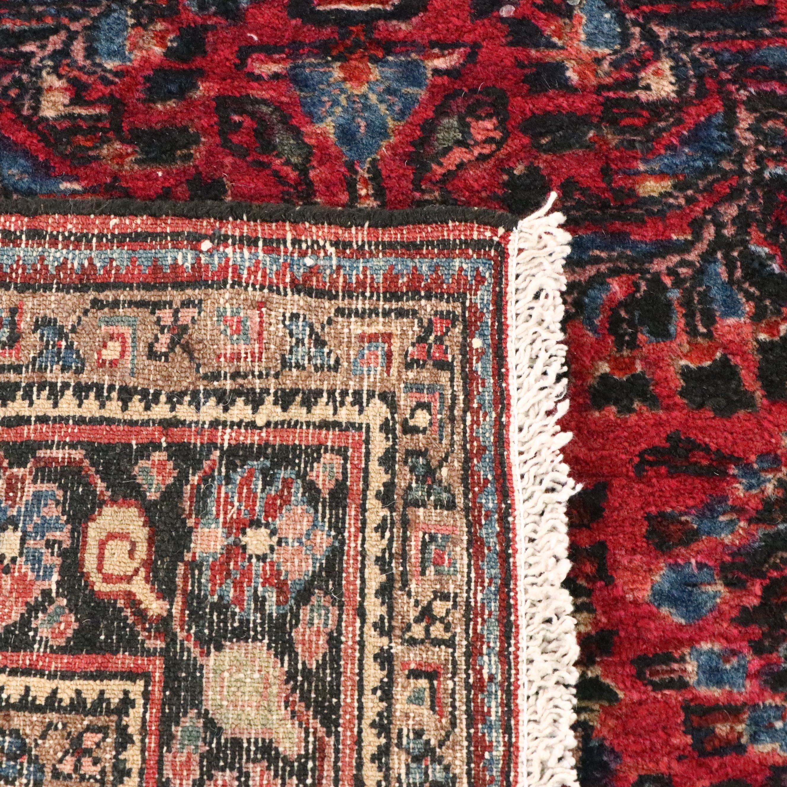 3'5 x 5'2 Hand-Knotted Persian Sarouk Area Rug