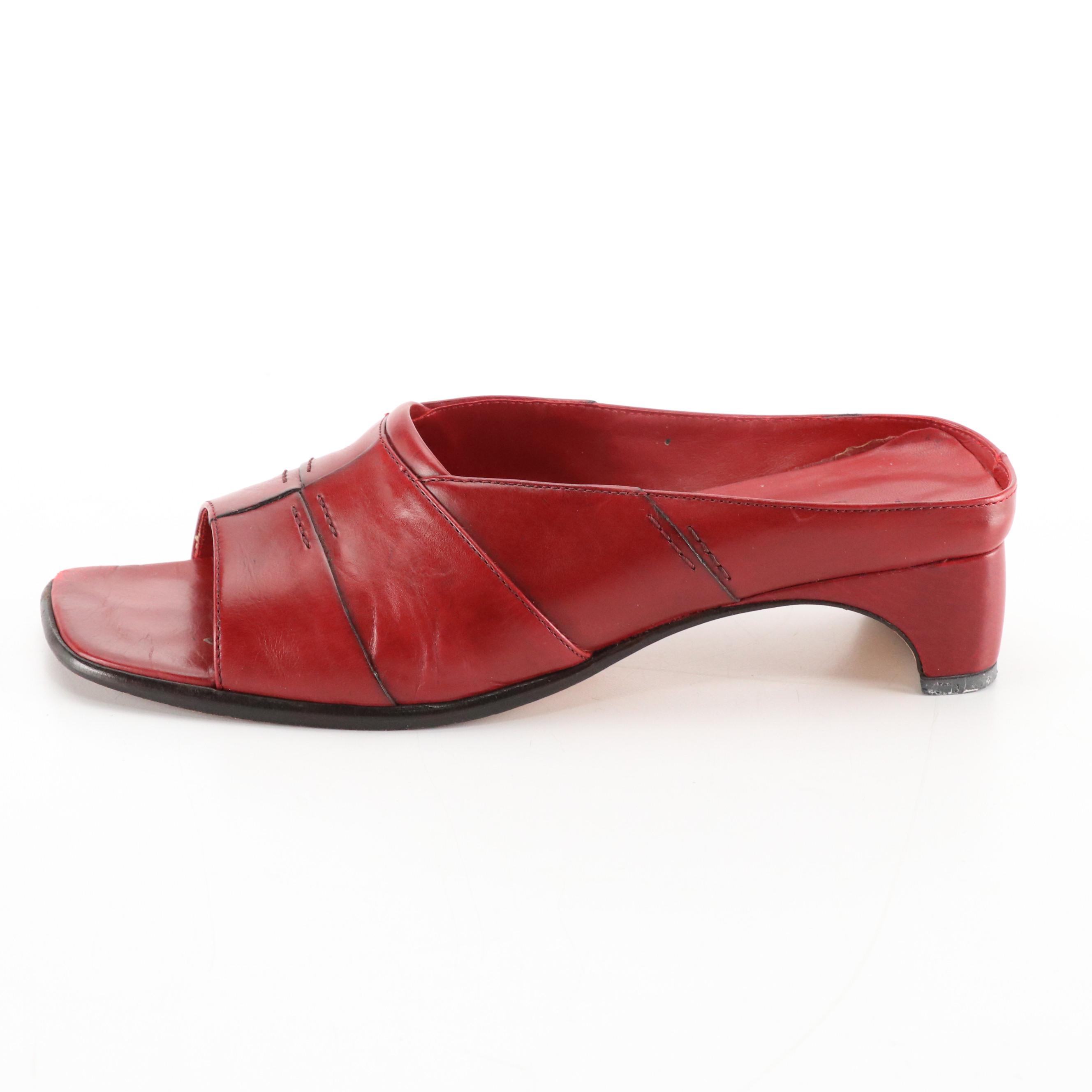 Cole Haan Country Myra Sandals in Desert Red Leather with Box