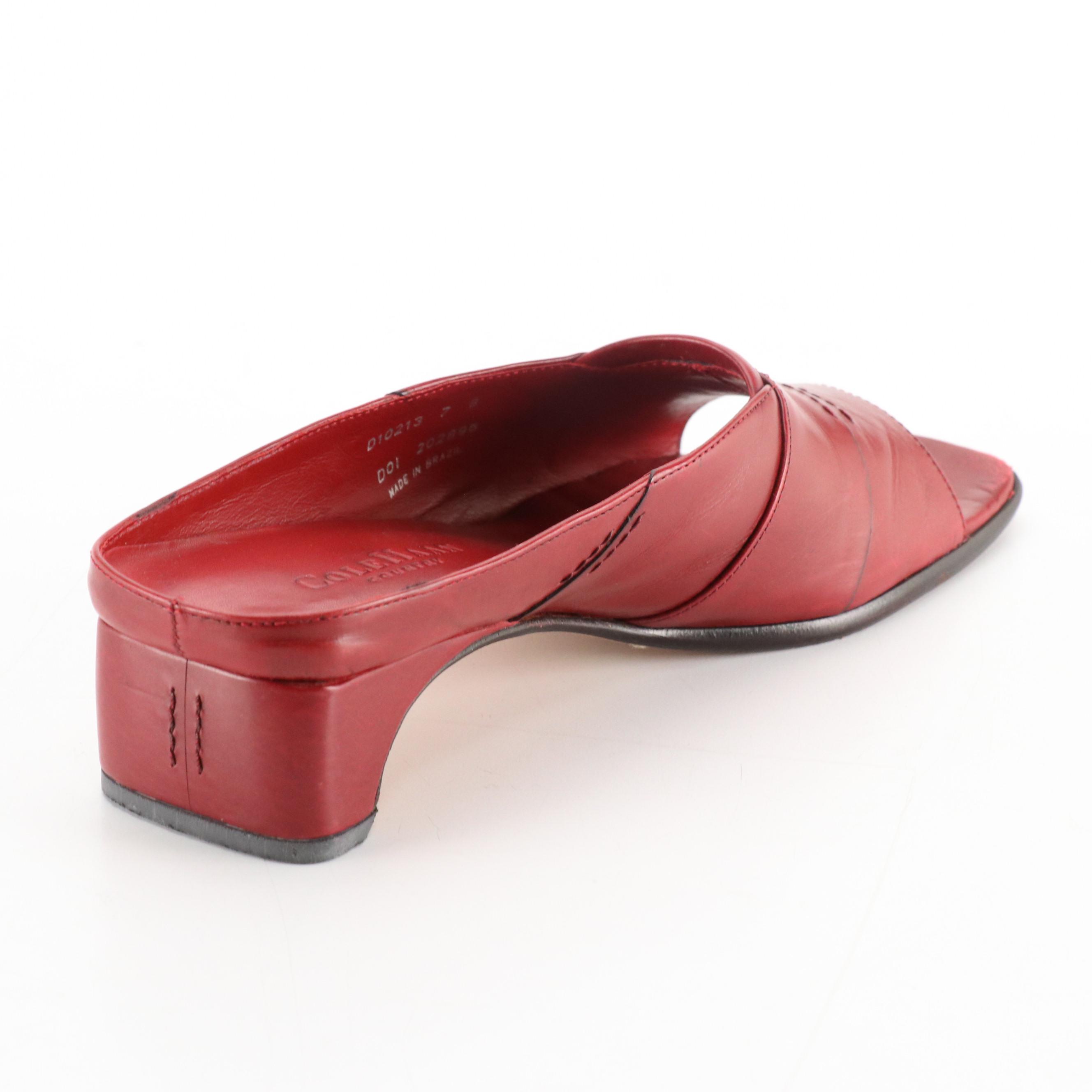 Cole Haan Country Myra Sandals in Desert Red Leather with Box
