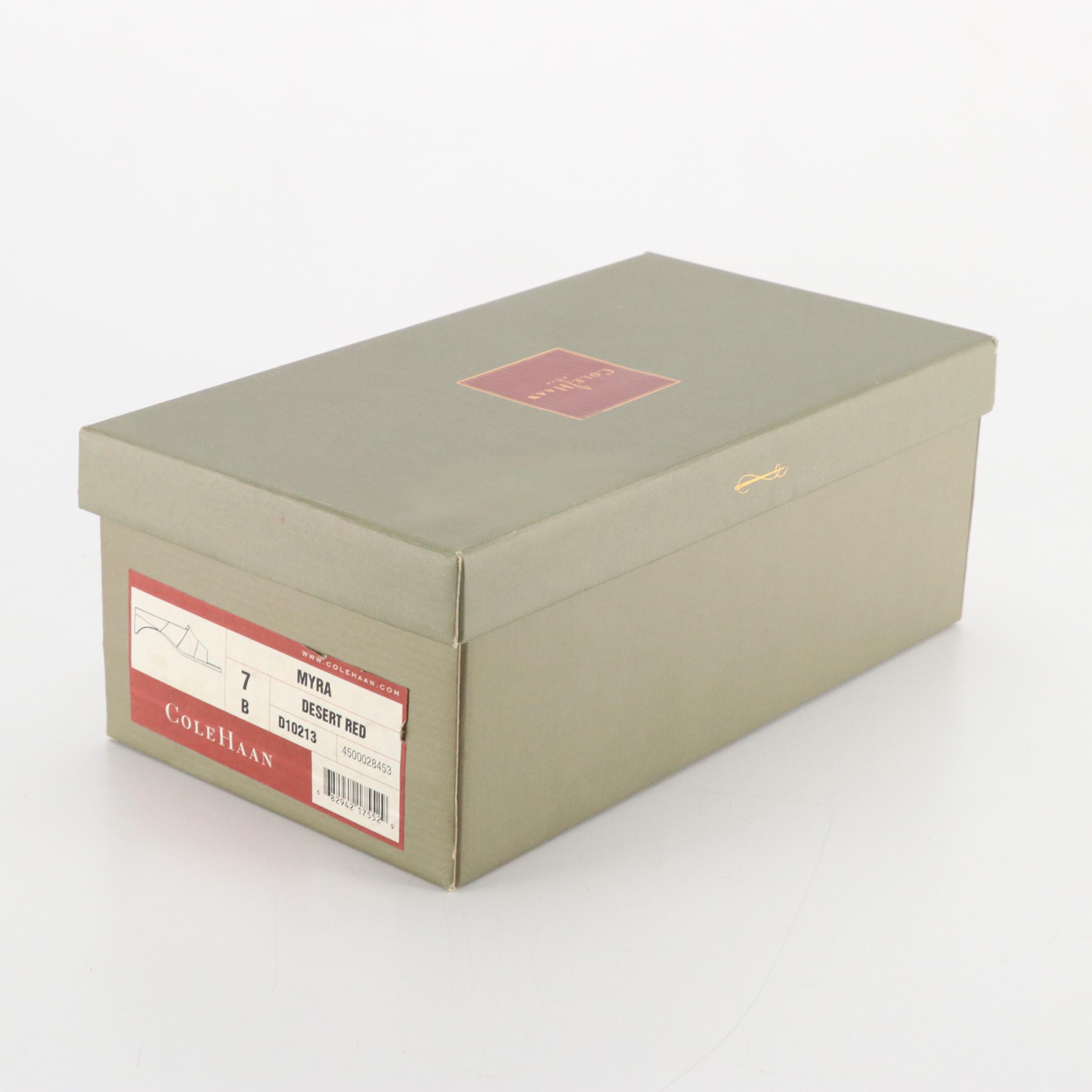 Cole Haan Country Myra Sandals in Desert Red Leather with Box