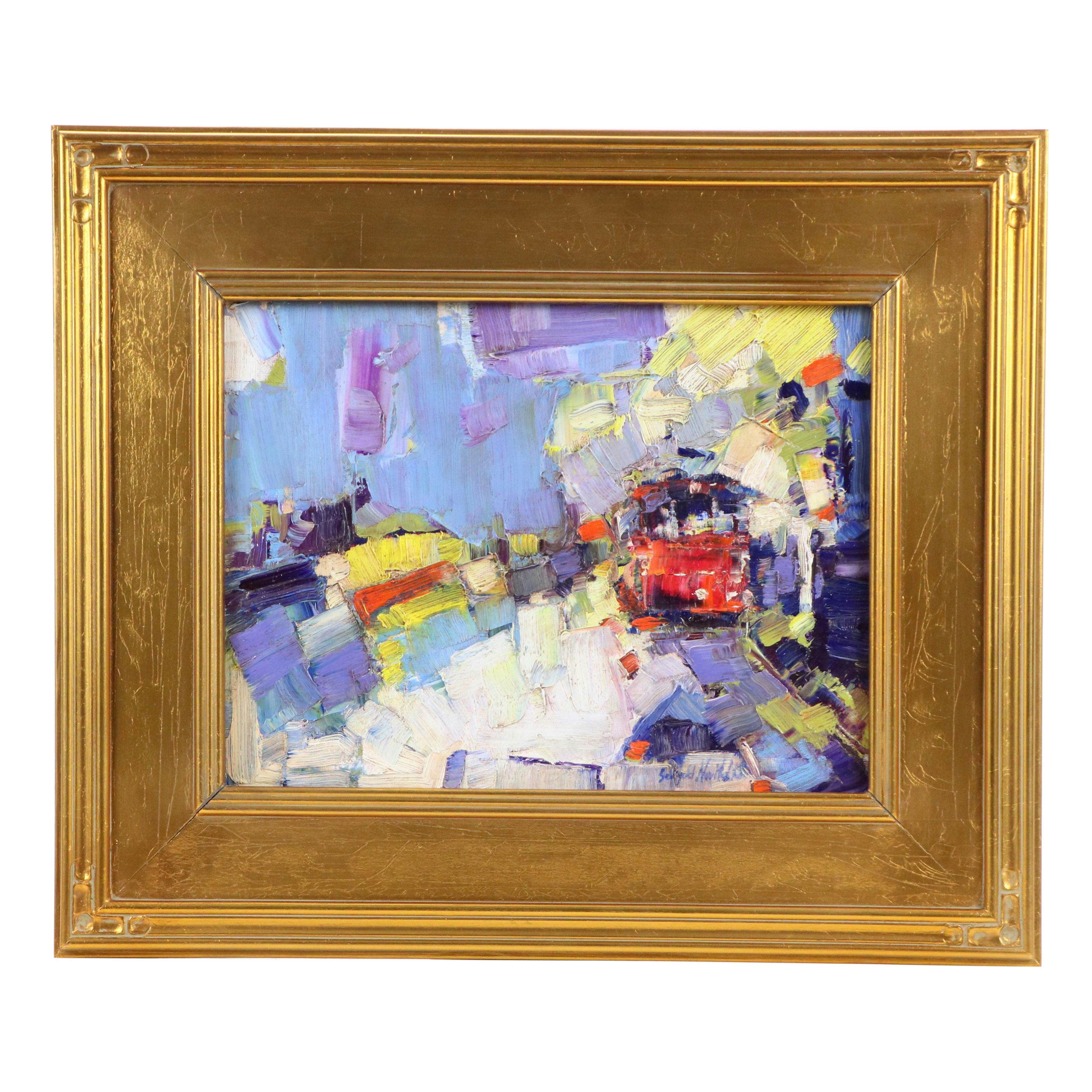 Serguei Novitchkov Abstract Oil Painting "San Francisco, California," 2025