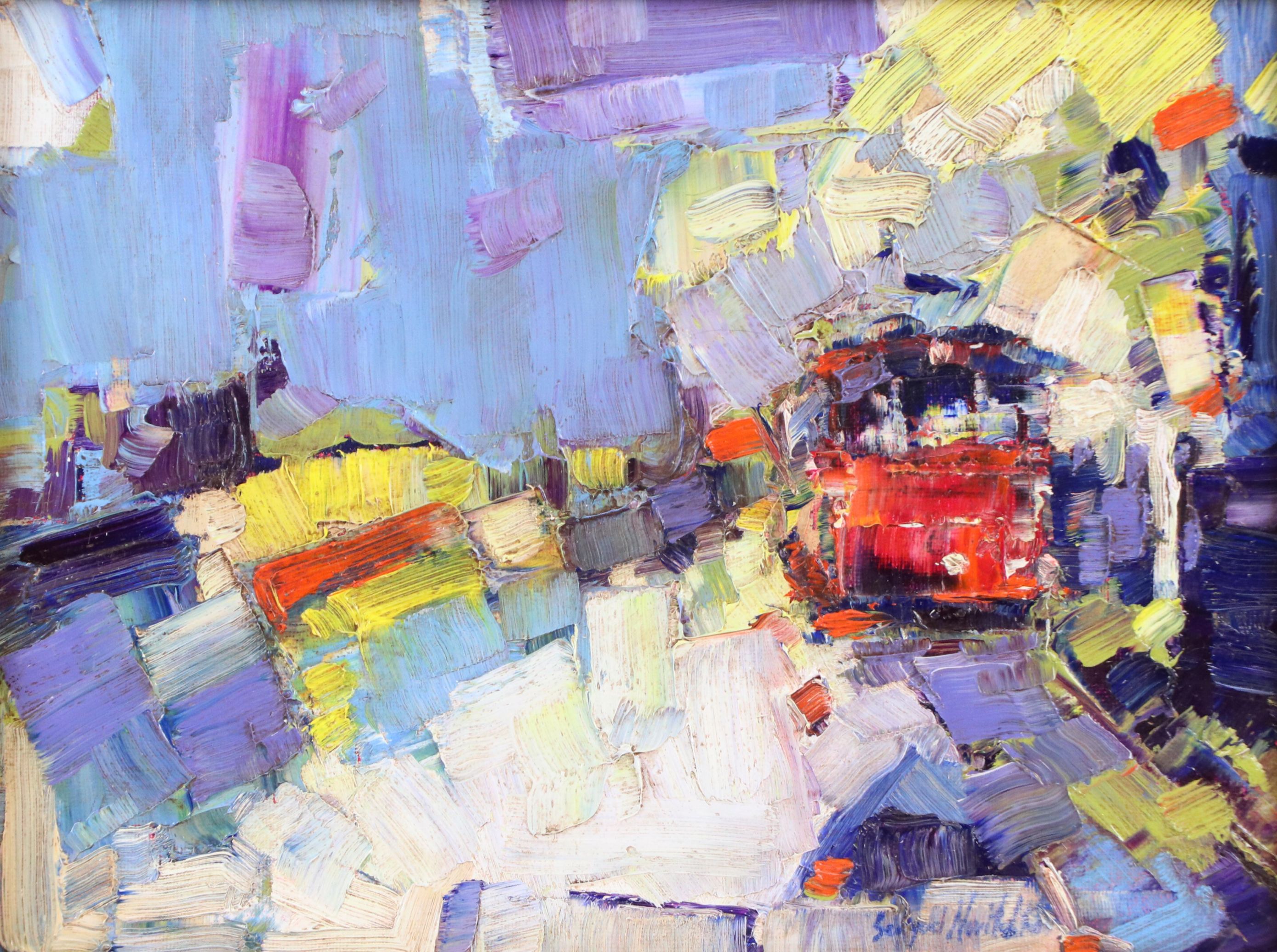 Serguei Novitchkov Abstract Oil Painting "San Francisco, California," 2025