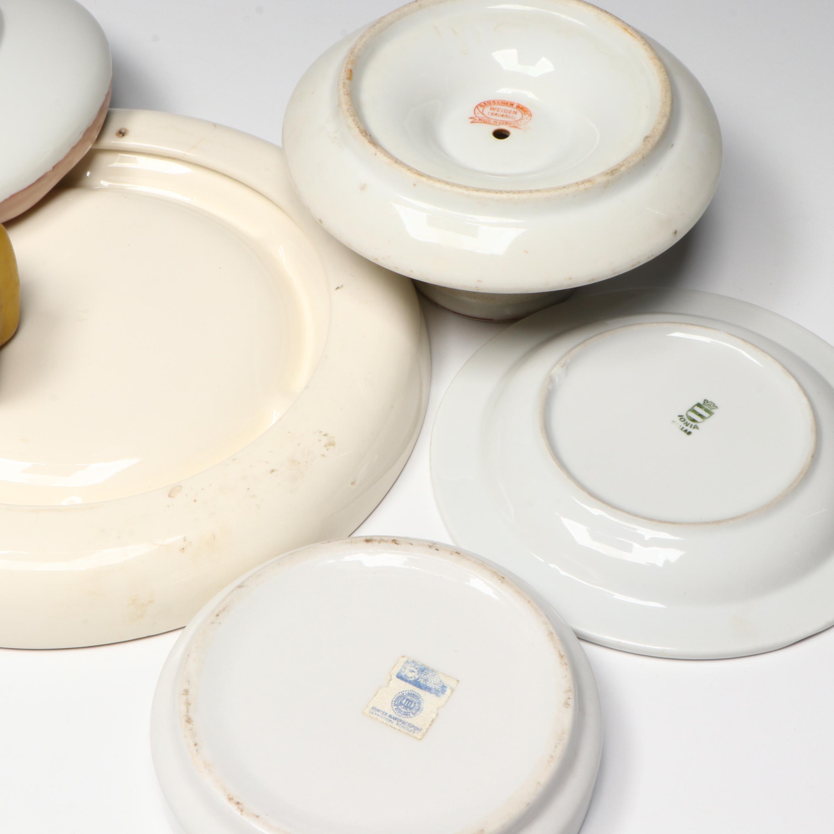 Bybee Pottery, Bauscher Bros. and Other Ashtrays, Match Holders and Paperweights