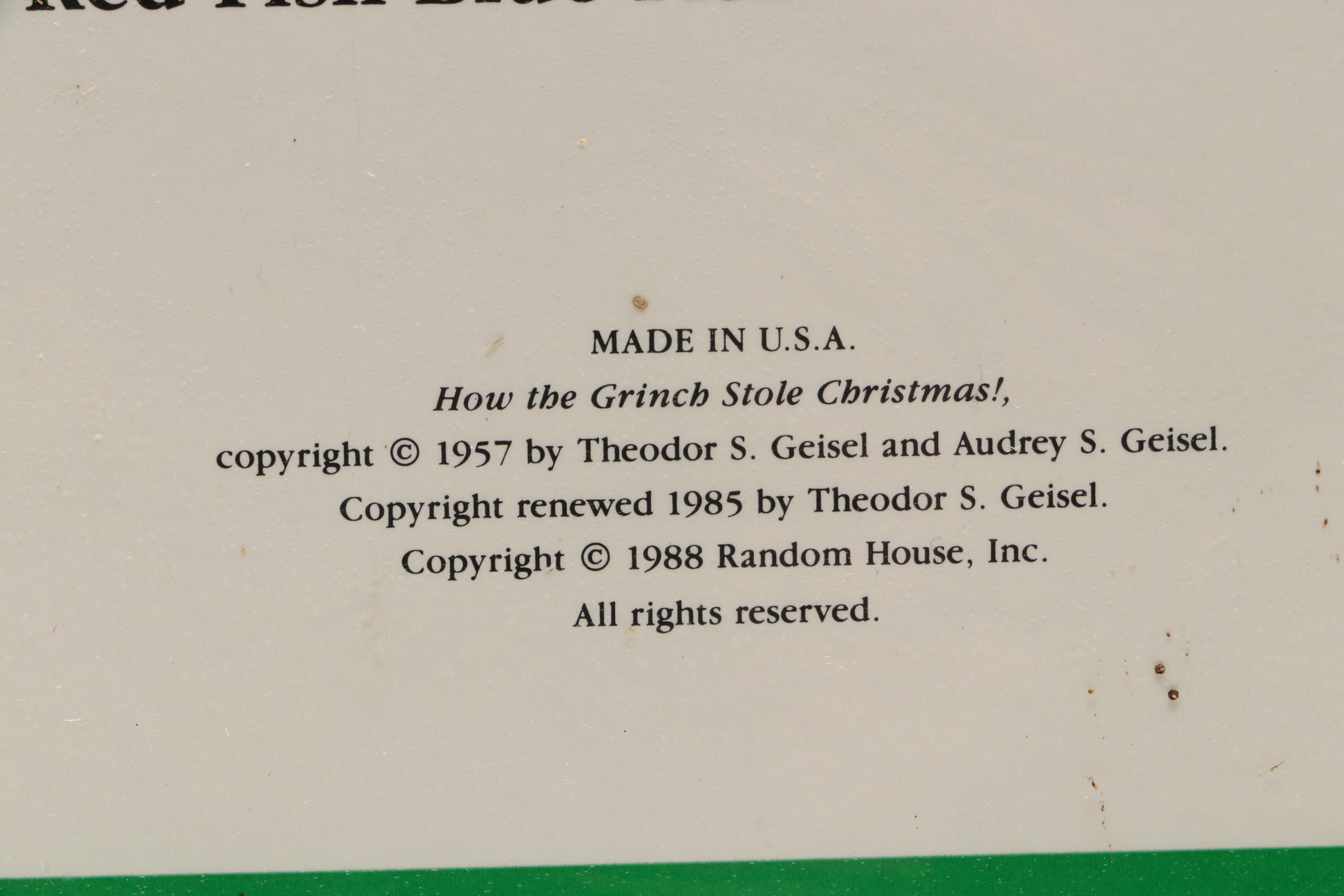 Dr. Seuss "How the Grinch Stole Christmas" with Narrated Cassette, 1988