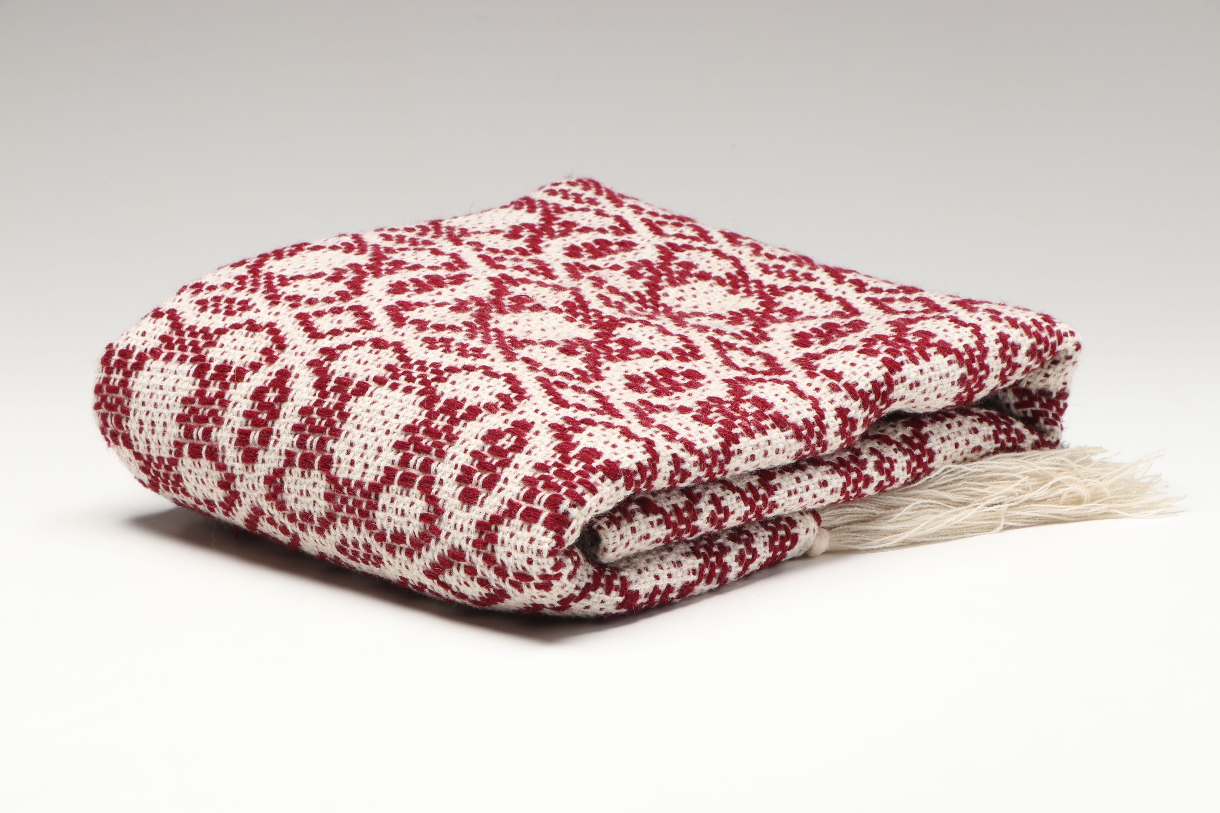 Hand-Loomed Wool Lap Blankets and Table Squares