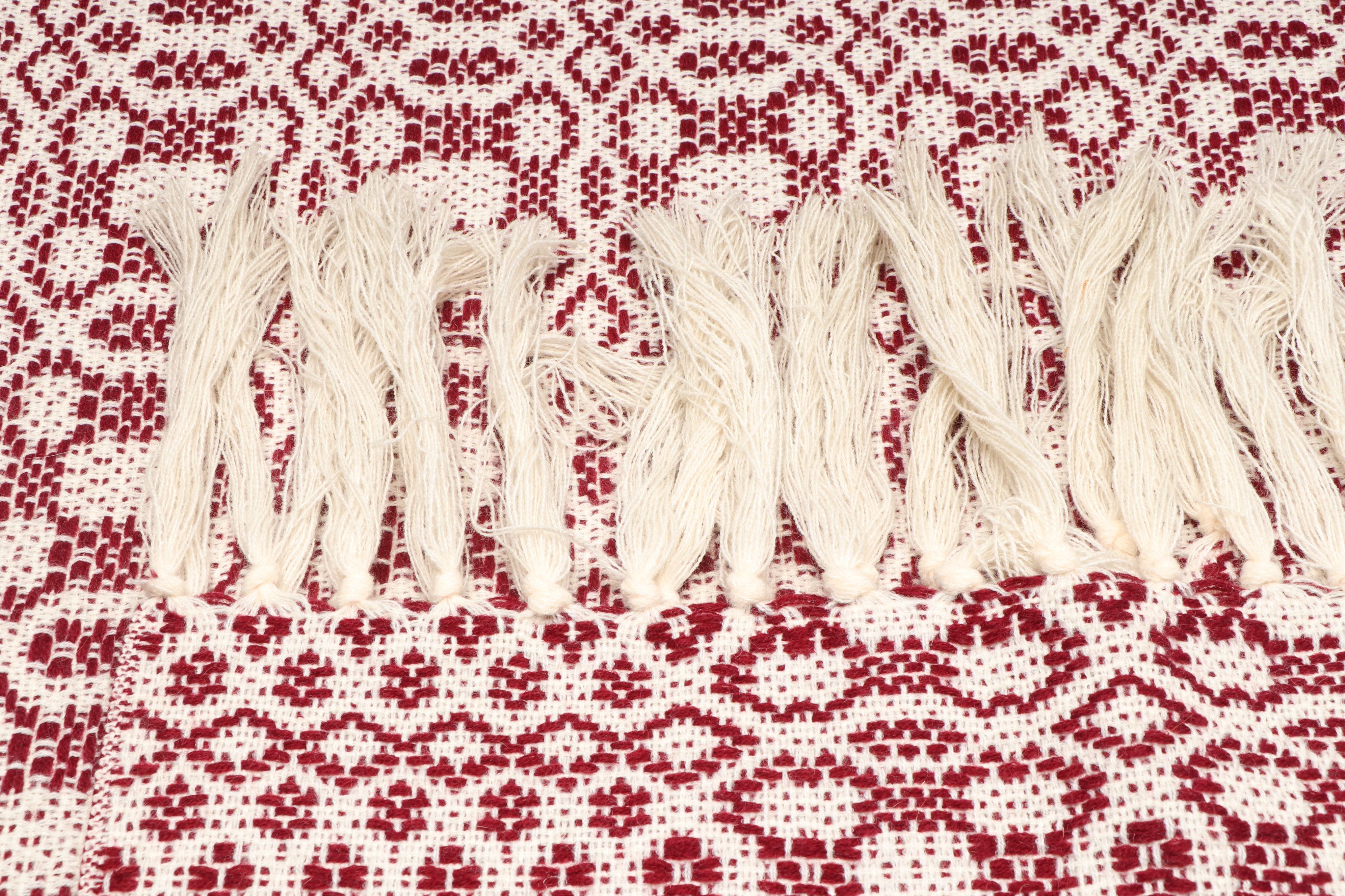 Hand-Loomed Wool Lap Blankets and Table Squares