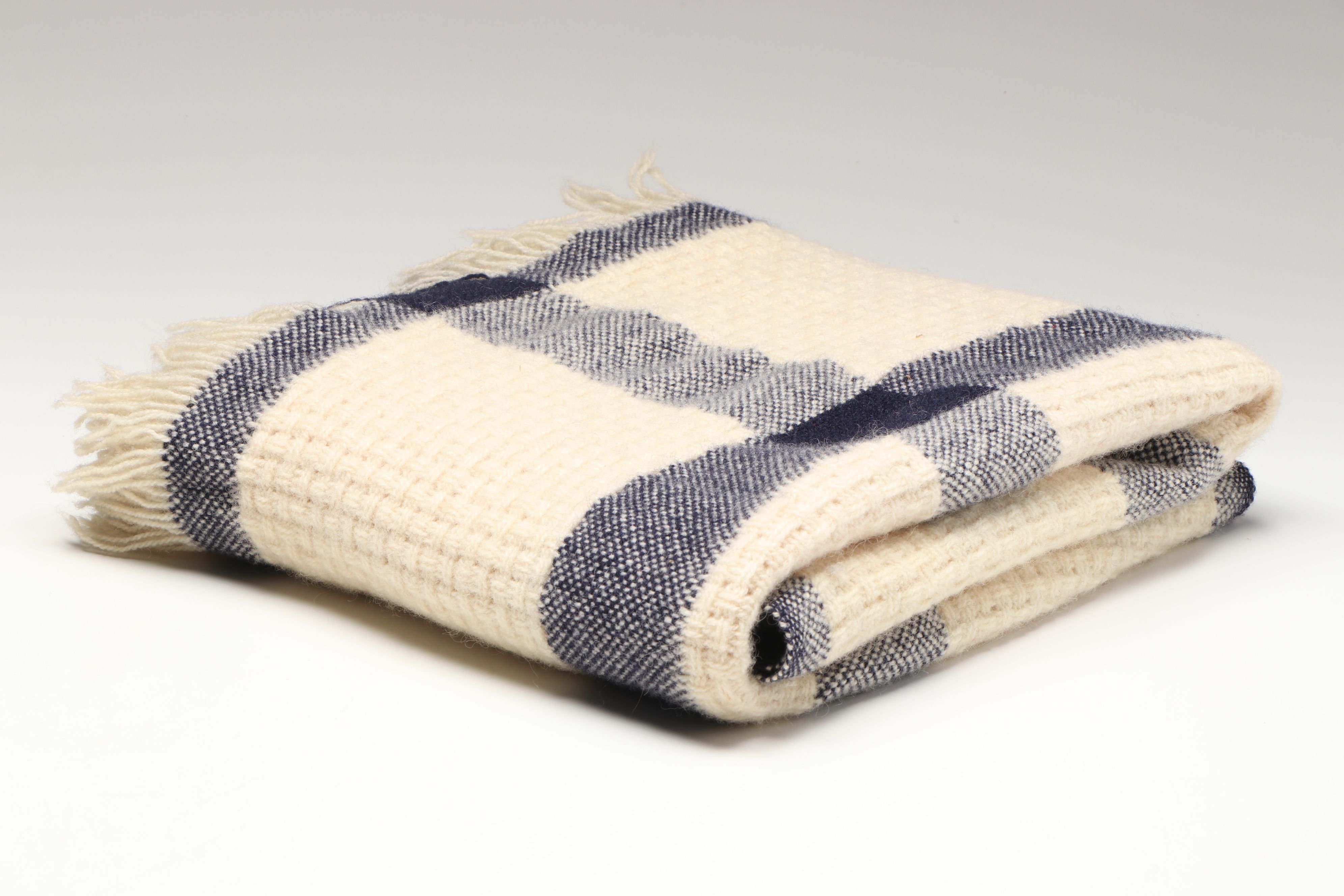 Hand-Loomed Wool Lap Blankets and Table Squares
