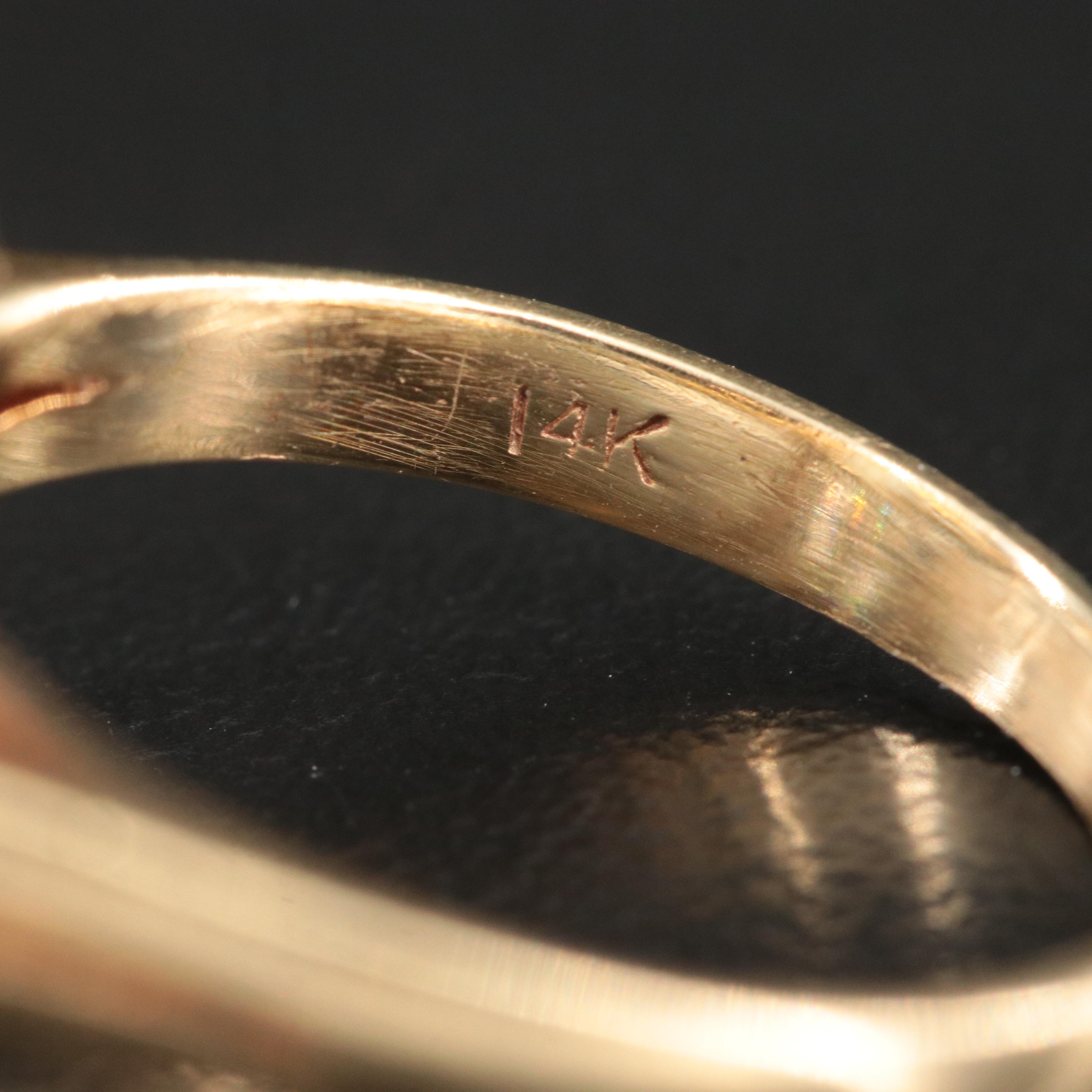 14K 18.30 CT Topaz and Diamond Ring