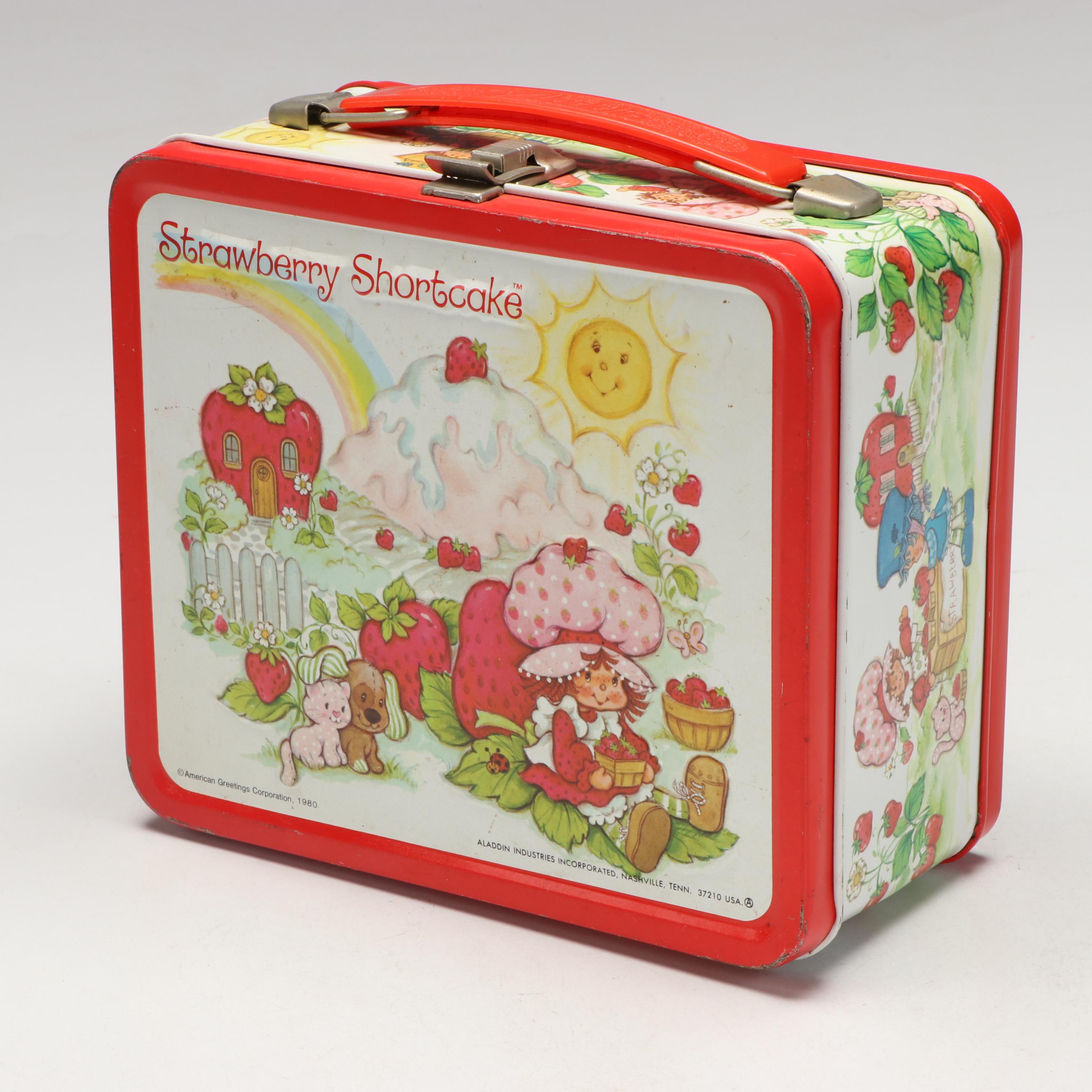 Strawberry Shortcake Tin Litho and Coca Cola Advertising Lunchboxes, Late 20th C