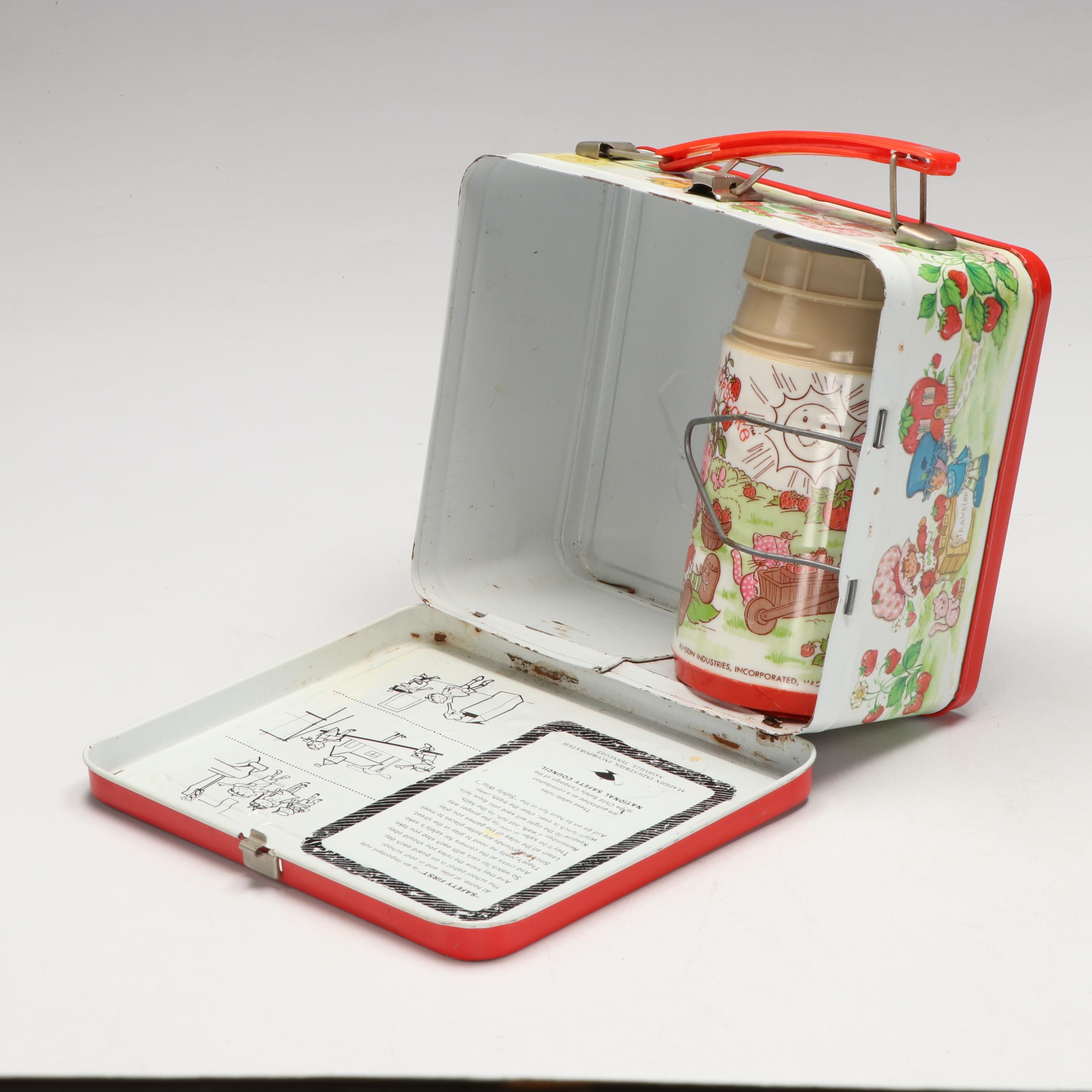 Strawberry Shortcake Tin Litho and Coca Cola Advertising Lunchboxes, Late 20th C