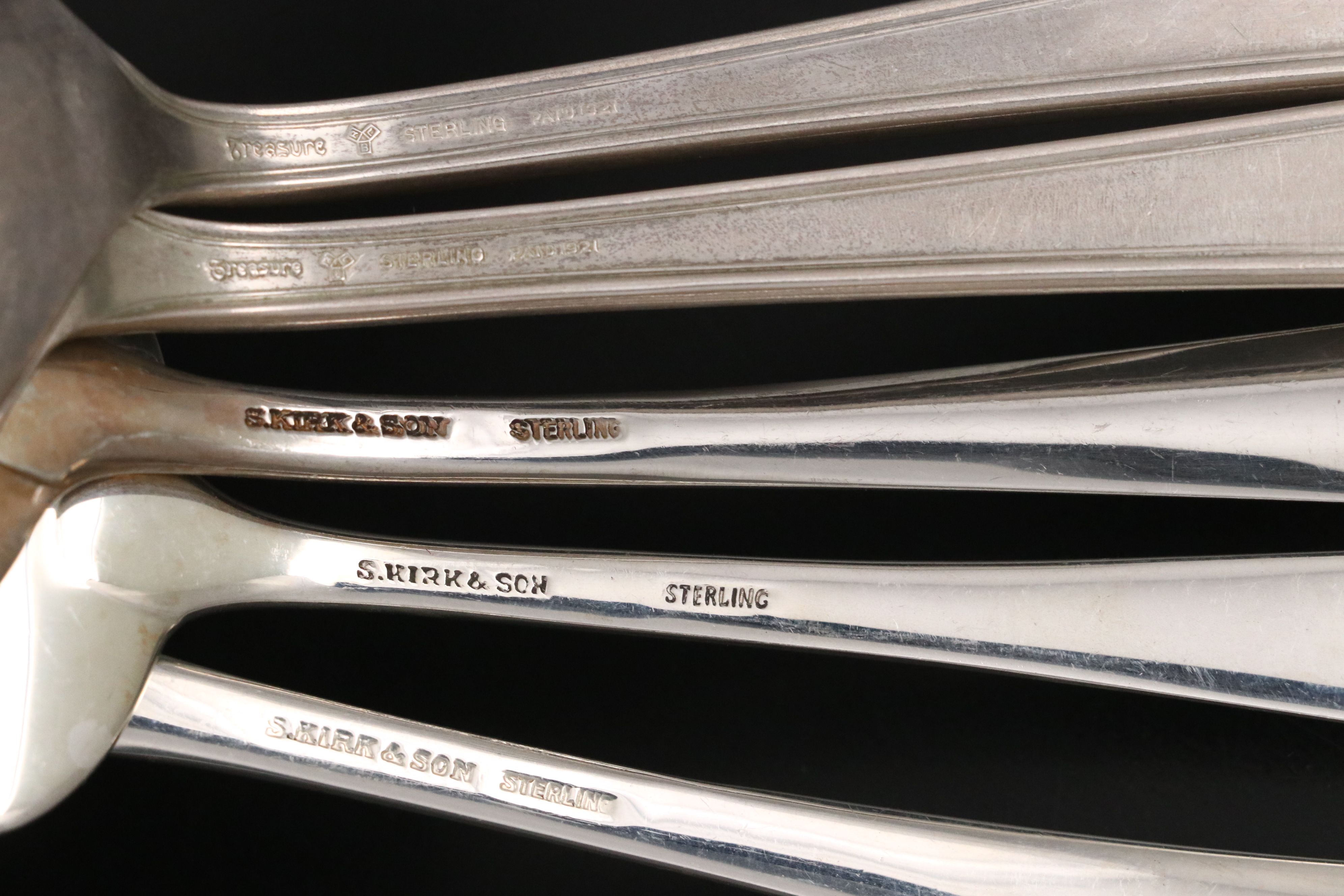 Reed & Barton Sterling Asparagus Fork with Whiting "Berry" and Assorted Servers