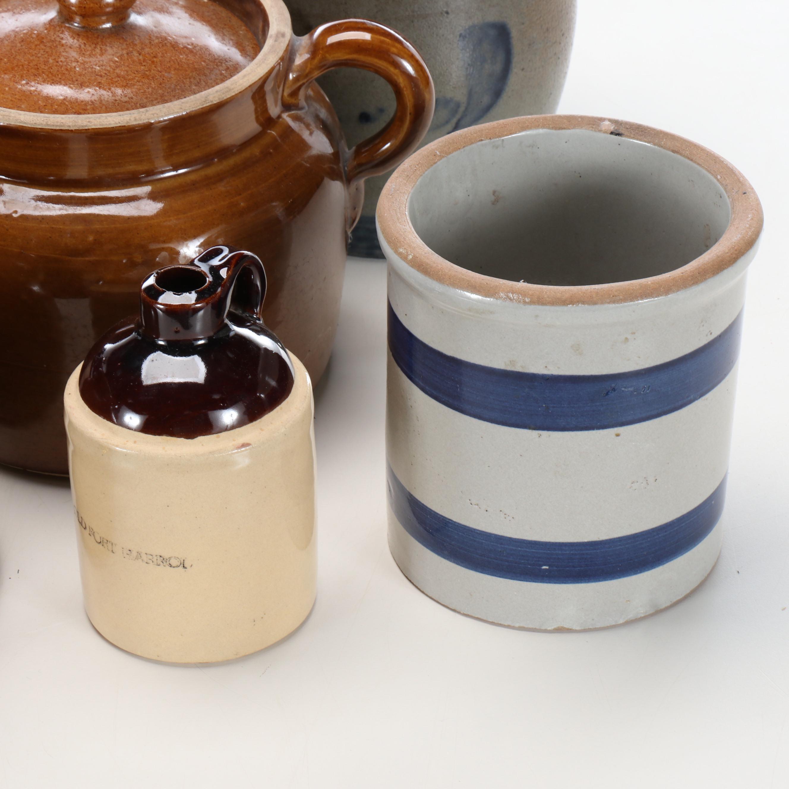 Bean Pots with Other Crocks, 20th Century