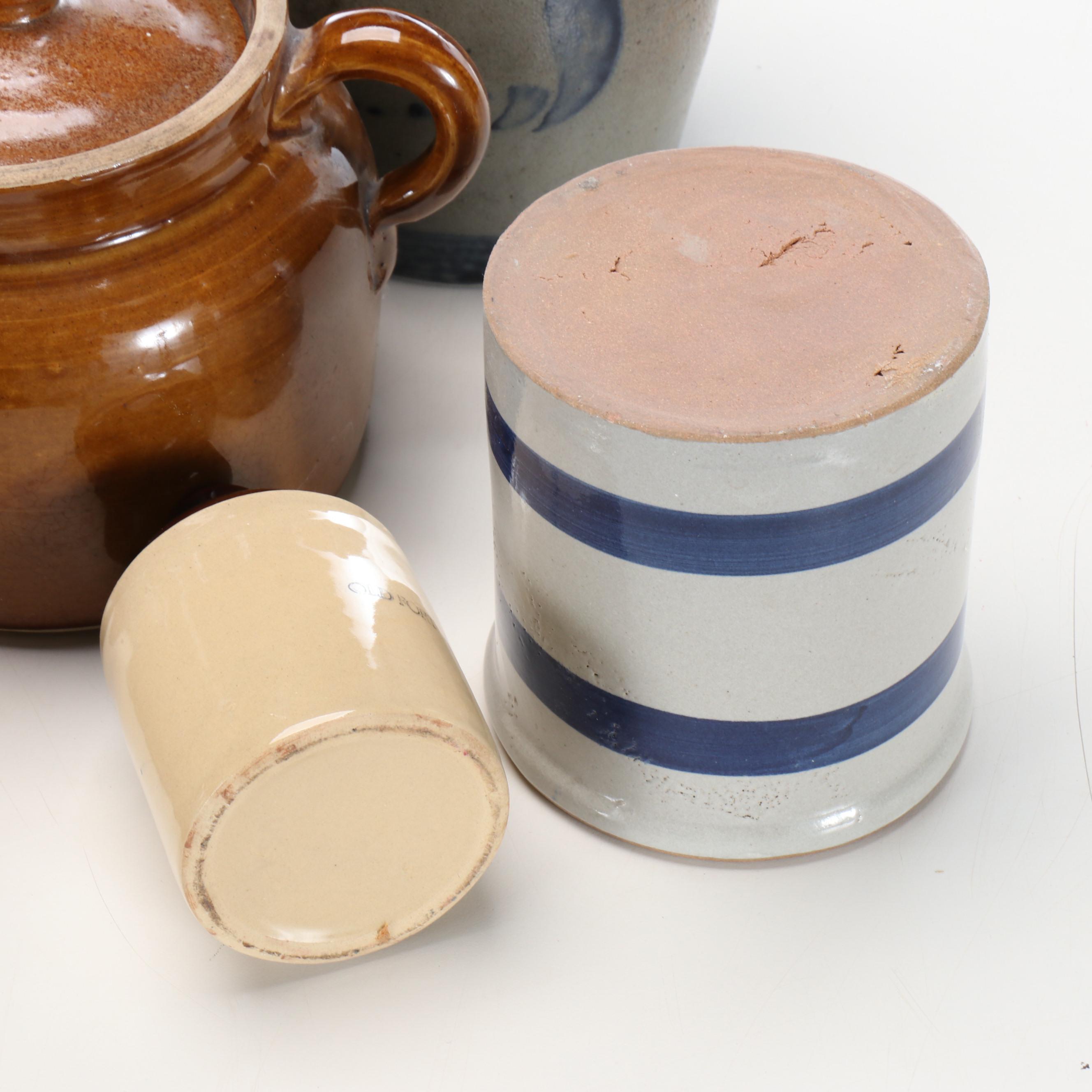 Bean Pots with Other Crocks, 20th Century