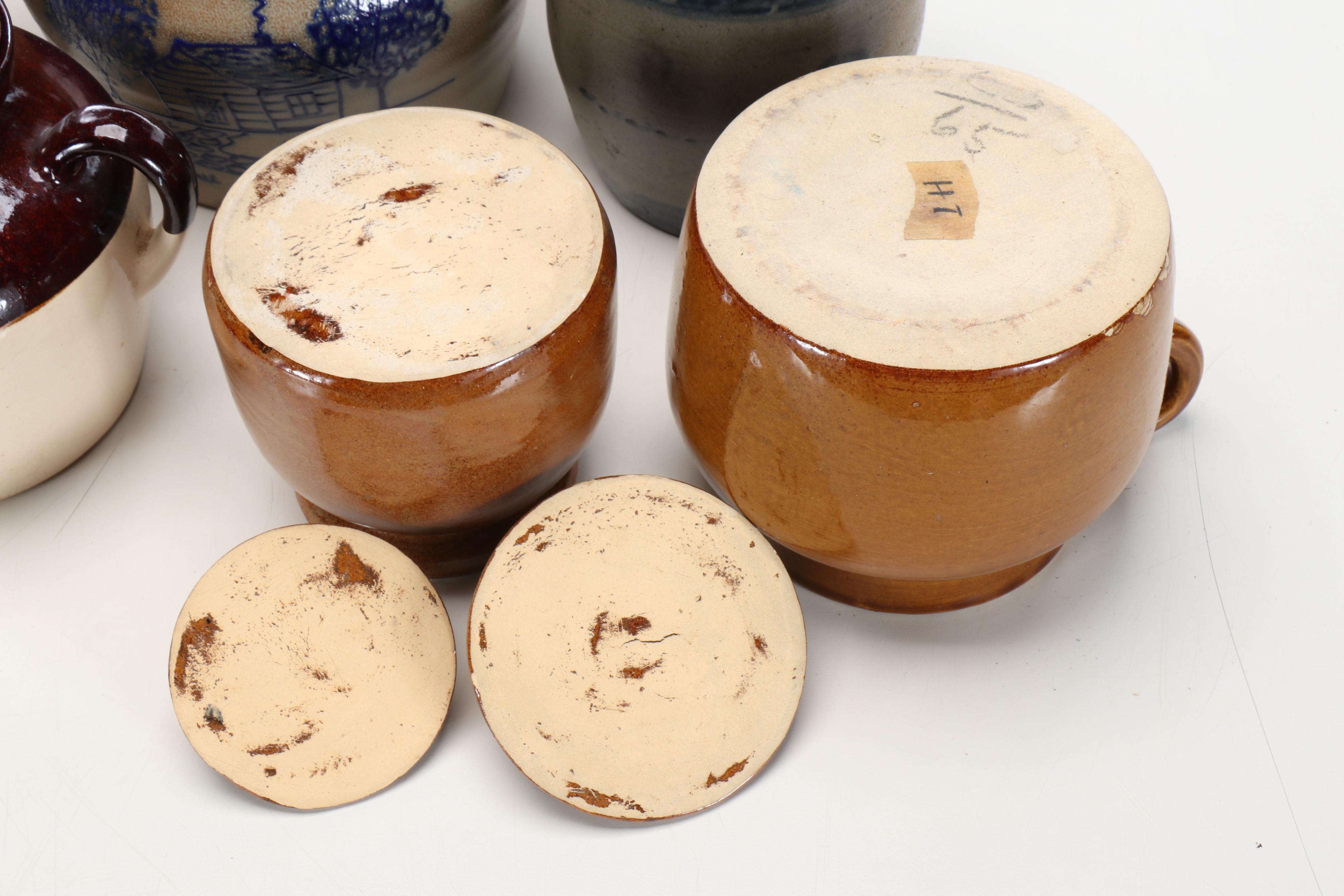 Bean Pots with Other Crocks, 20th Century