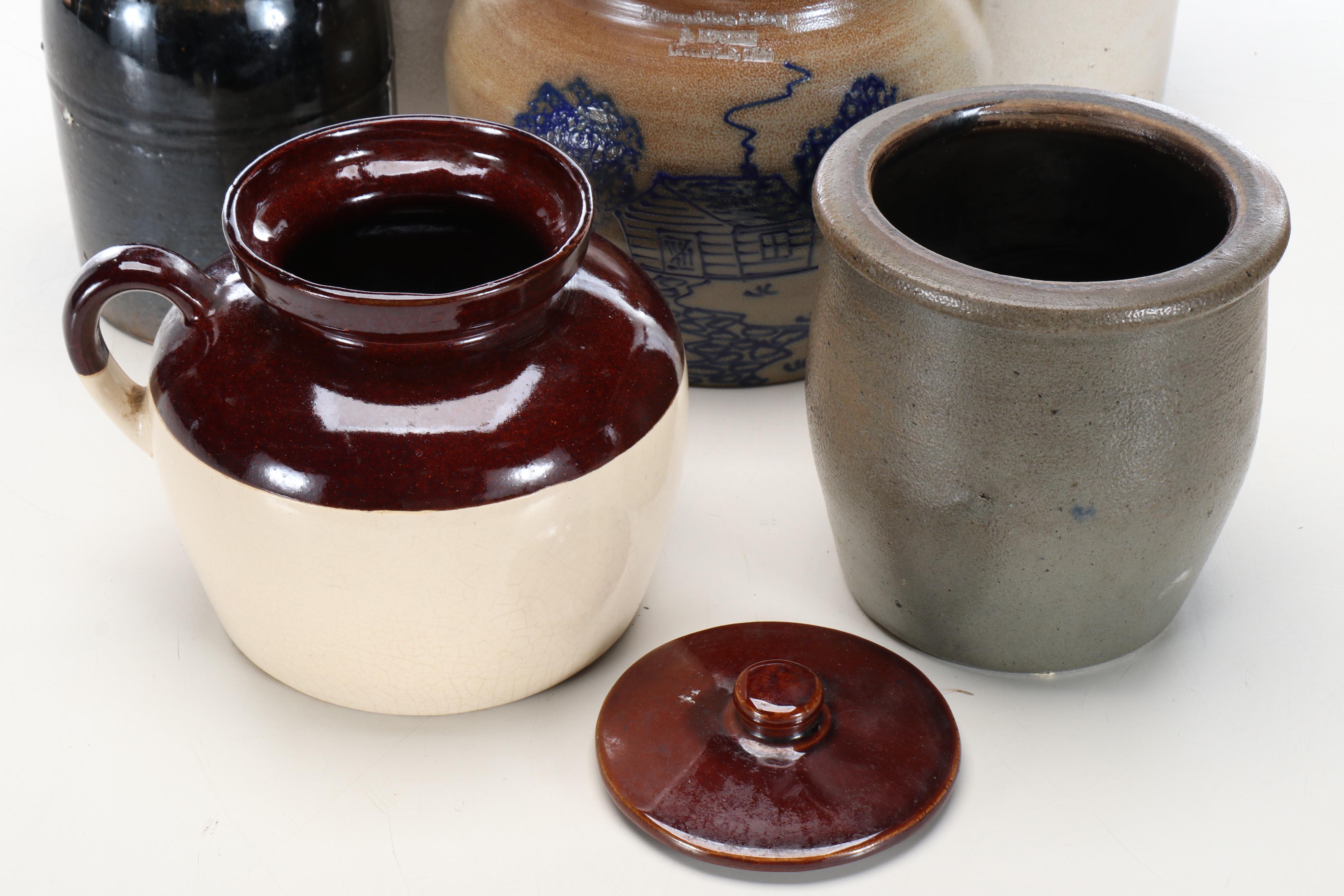 Bean Pots with Other Crocks, 20th Century