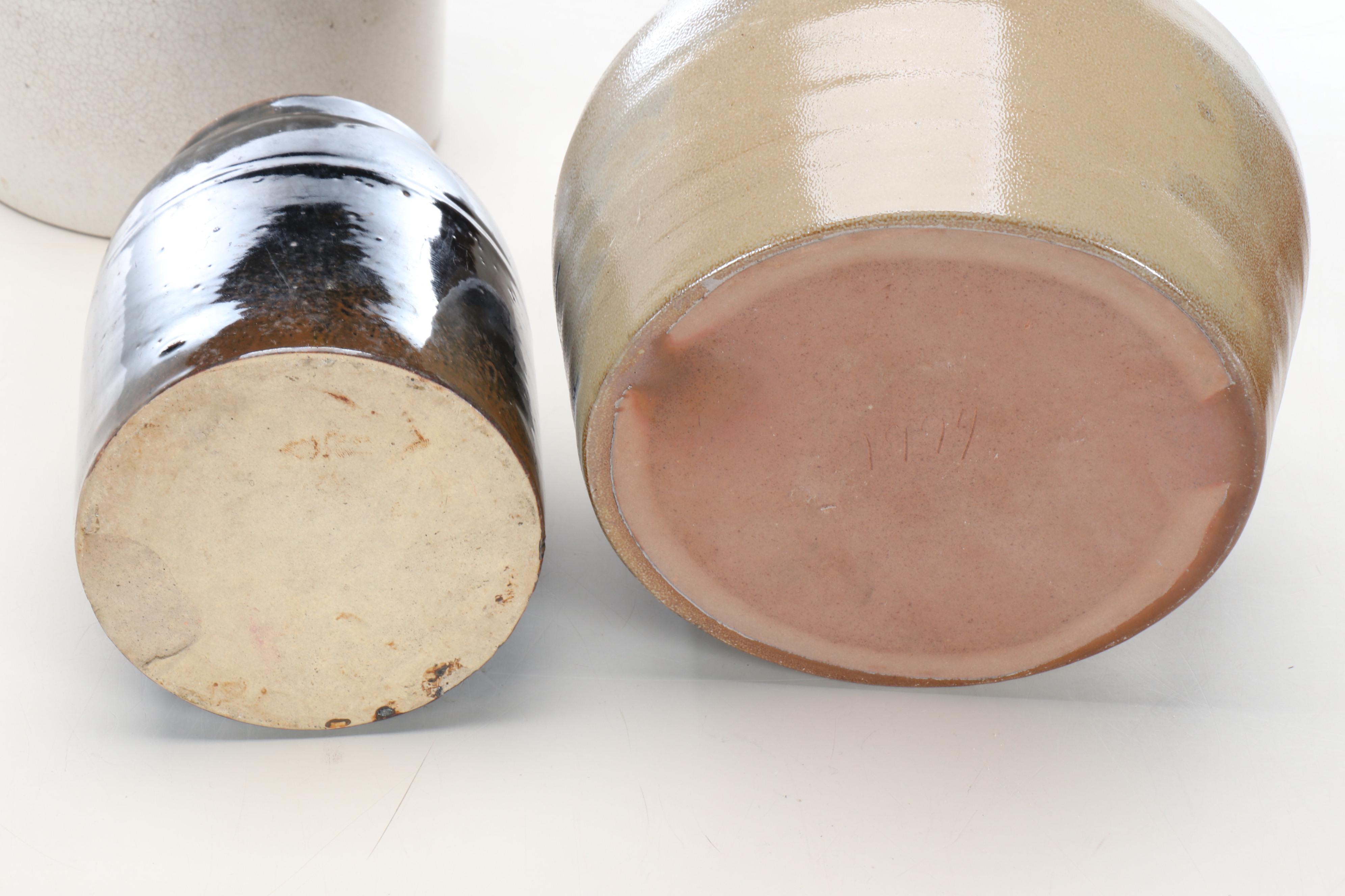 Bean Pots with Other Crocks, 20th Century