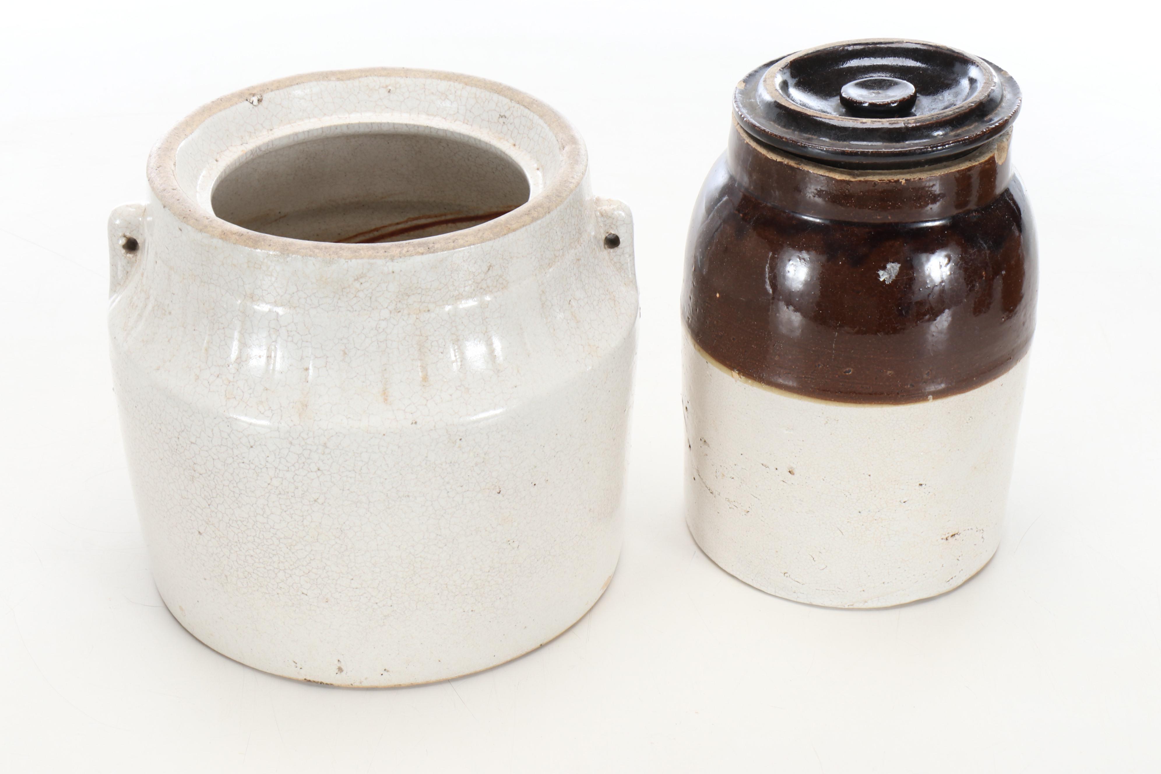 Bean Pots with Other Crocks, 20th Century