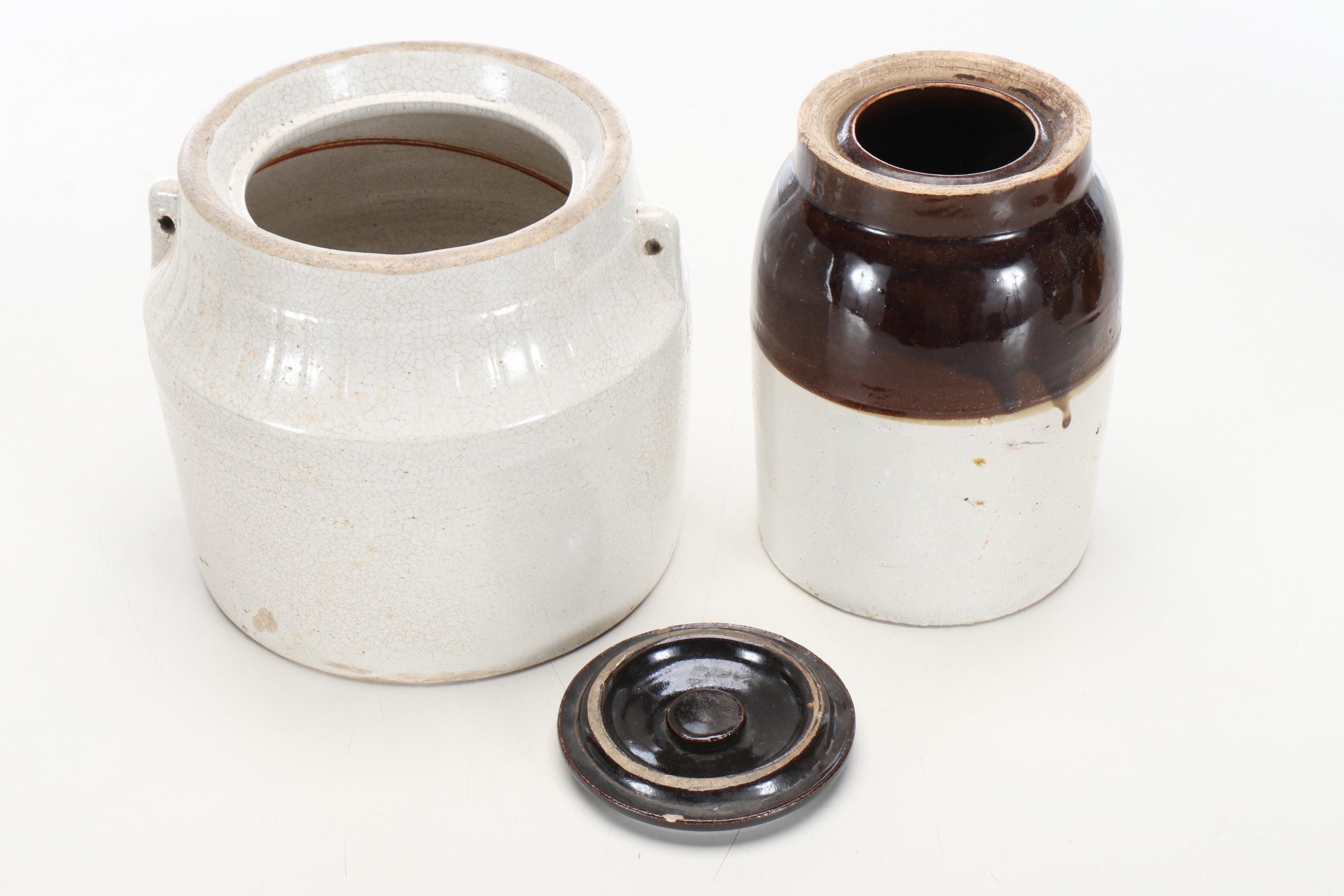 Bean Pots with Other Crocks, 20th Century