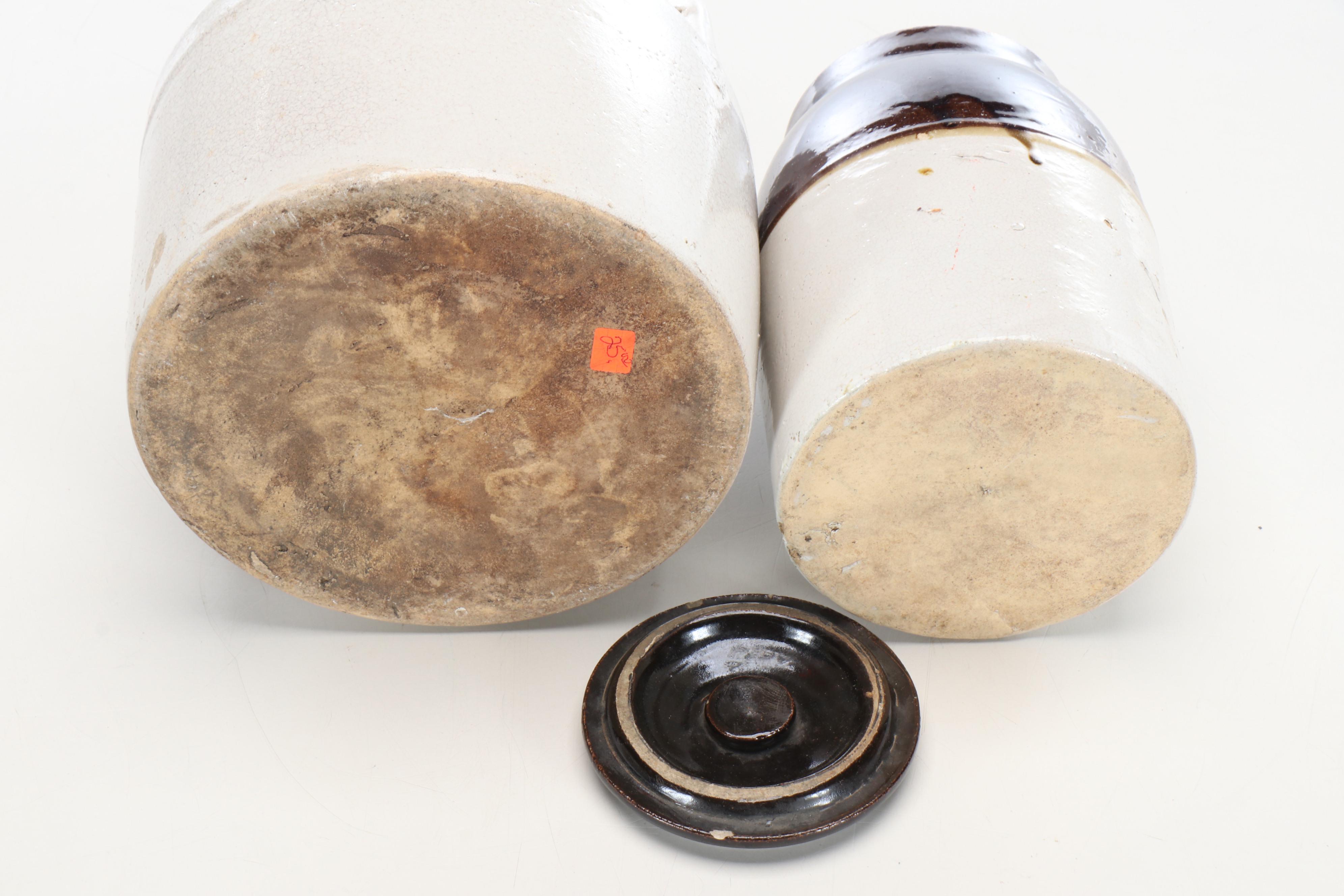 Bean Pots with Other Crocks, 20th Century