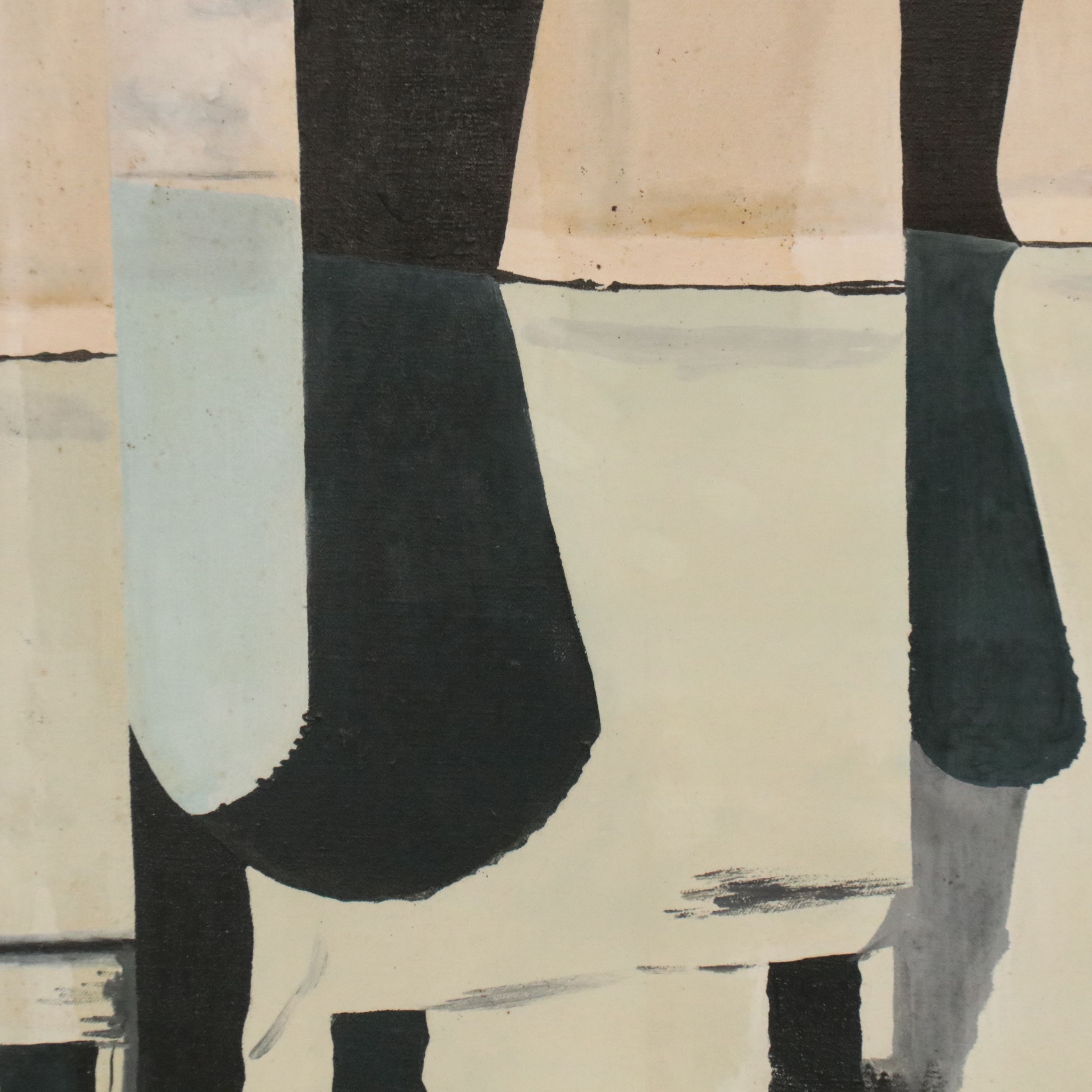 Seward Monumental Oil Painting of Castle Reflected in Lake, 1973