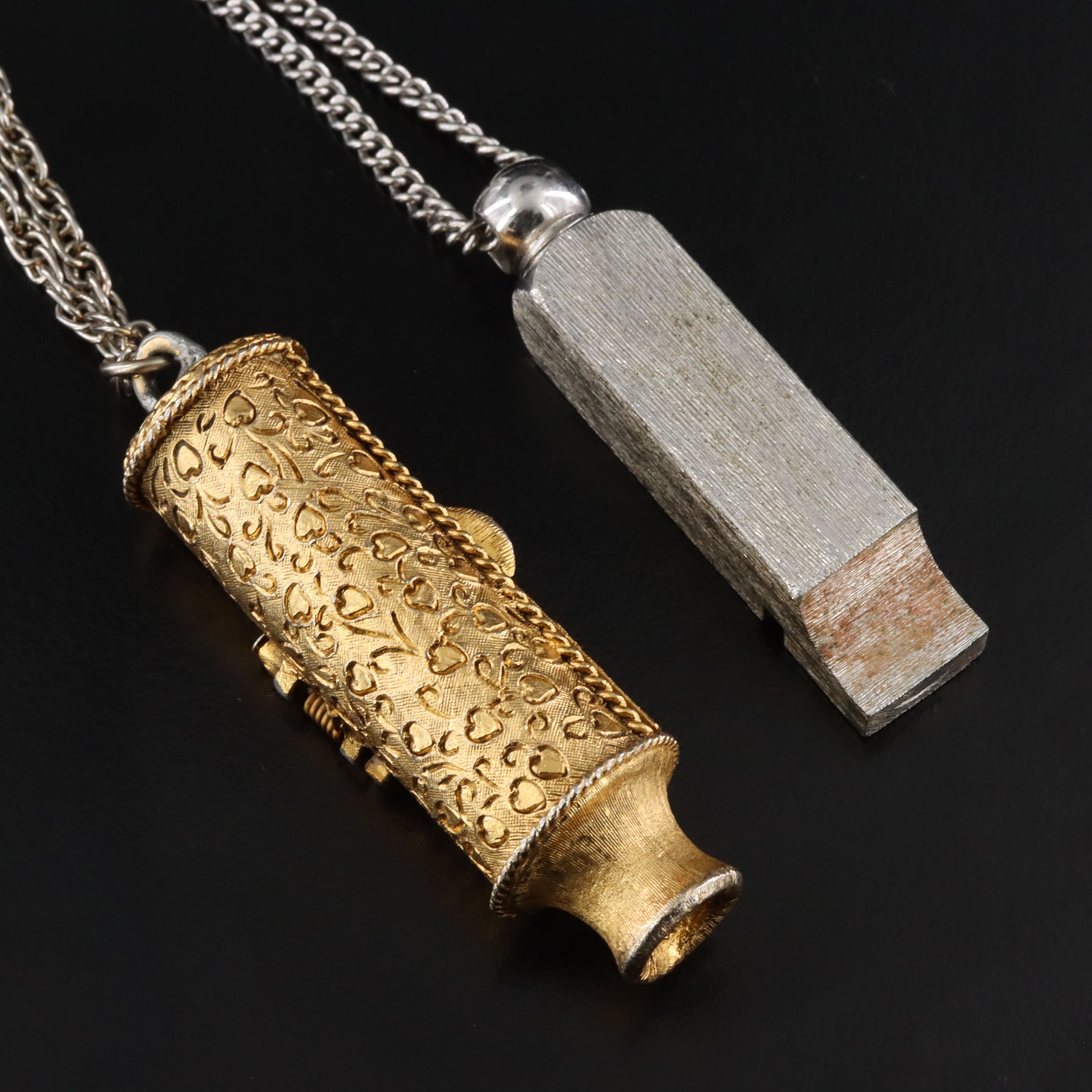 Whistle Pendant Necklaces Including Sterling Chain