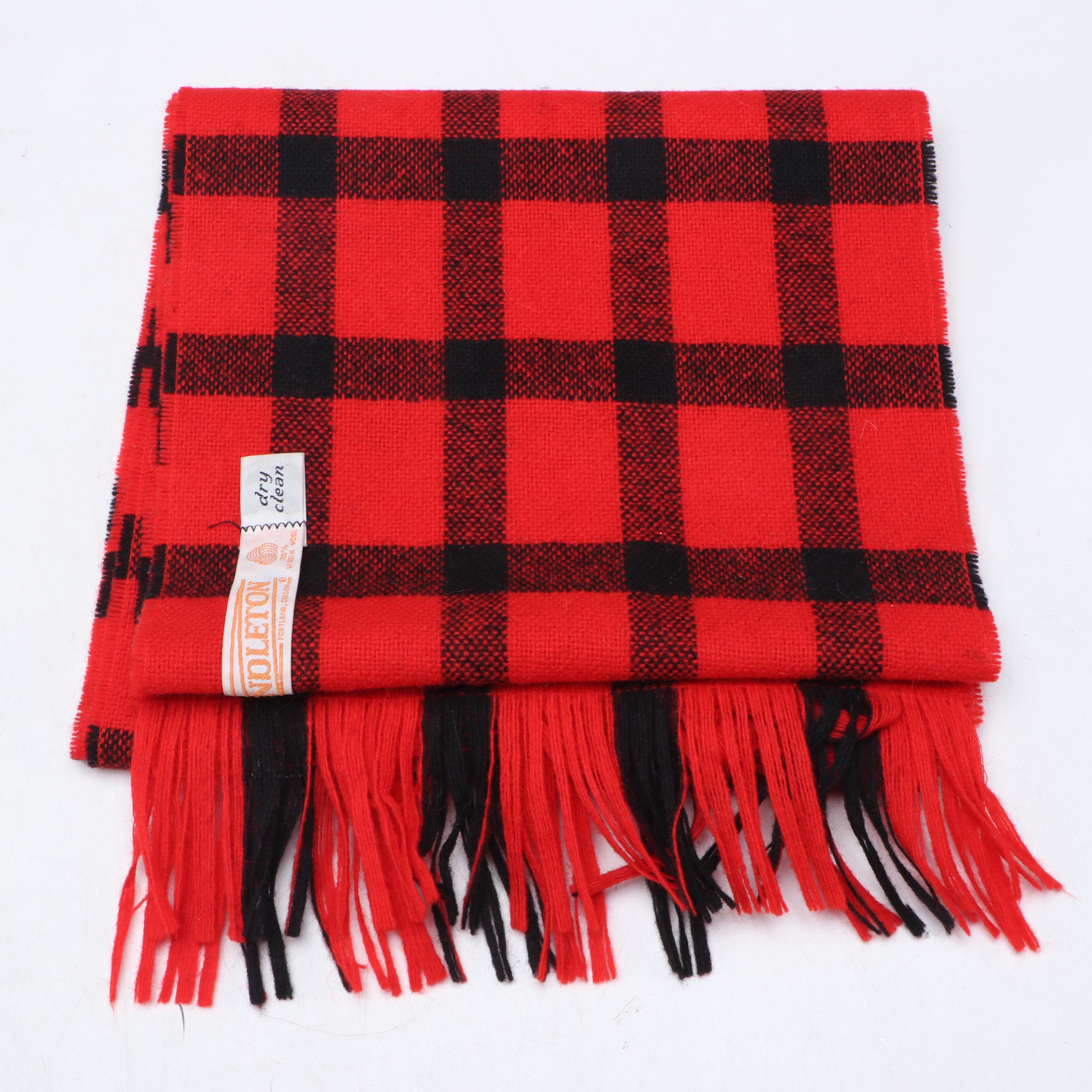 Plaid Wool & Lambswool Fringe Scarves from Pendleton, Highlander and More
