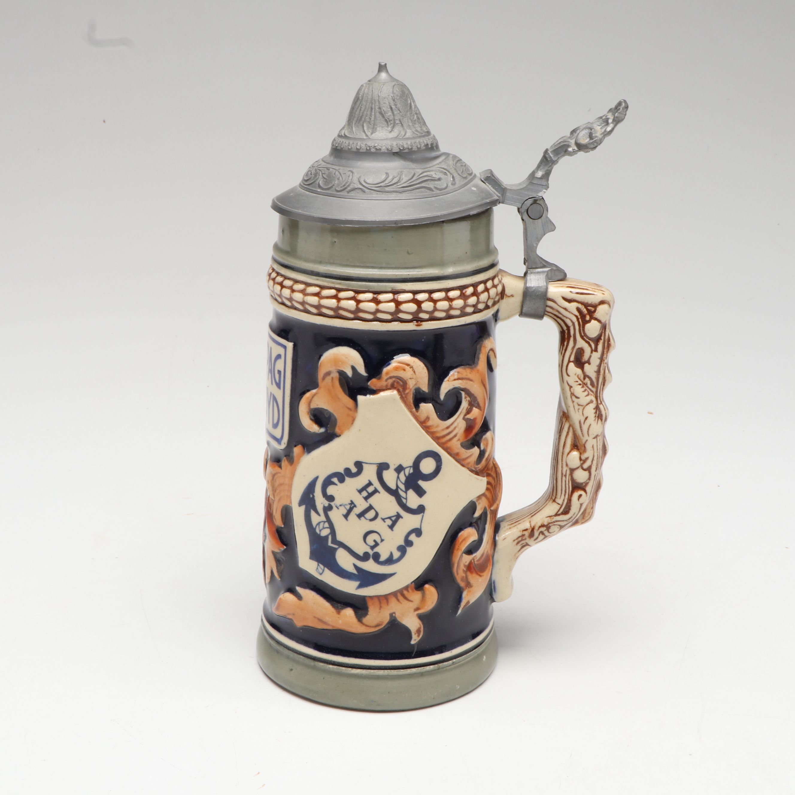 Marzi & Remy S.S. Europa with Other Hapag-Lloyd Beer Stein, Mid-20th Century