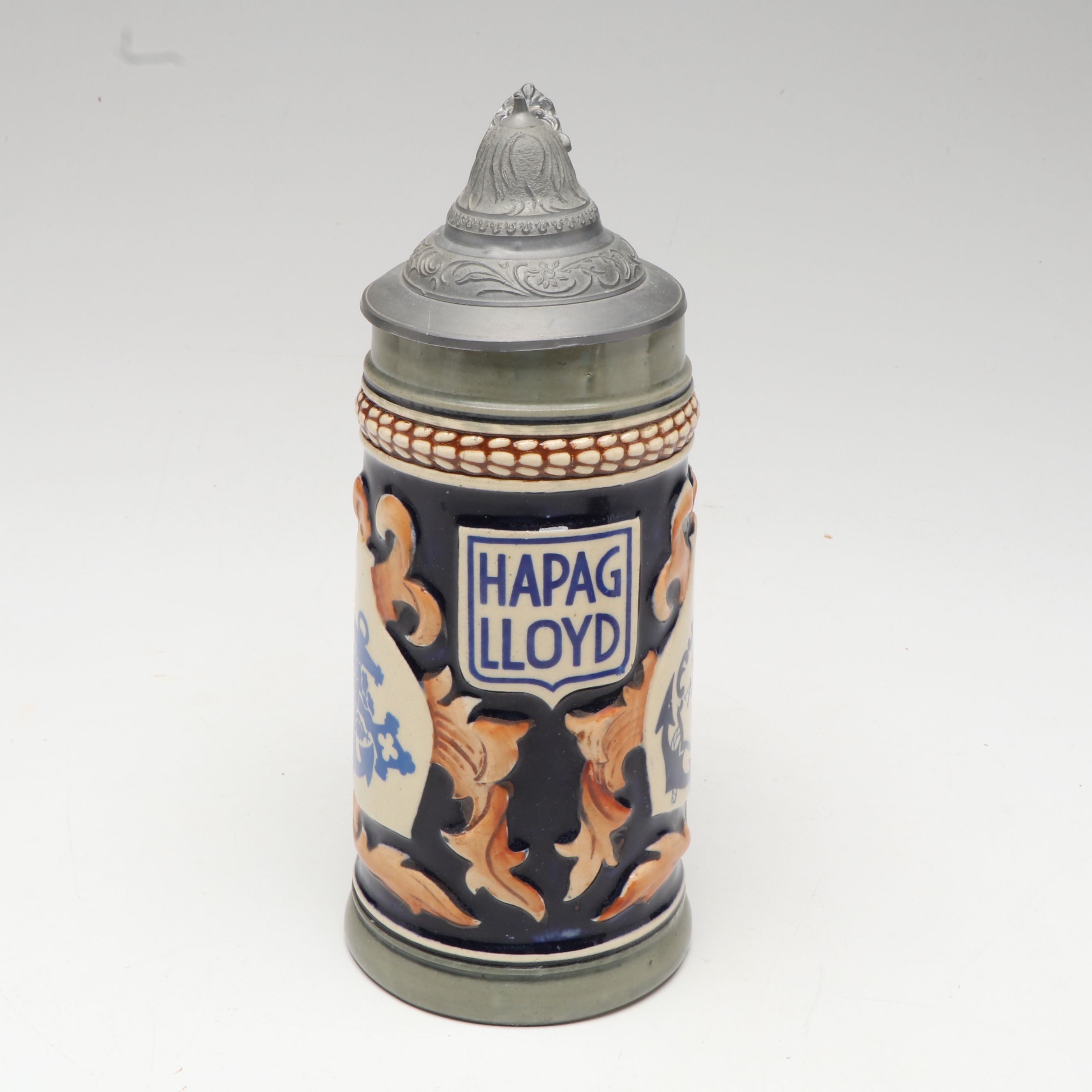 Marzi & Remy S.S. Europa with Other Hapag-Lloyd Beer Stein, Mid-20th Century