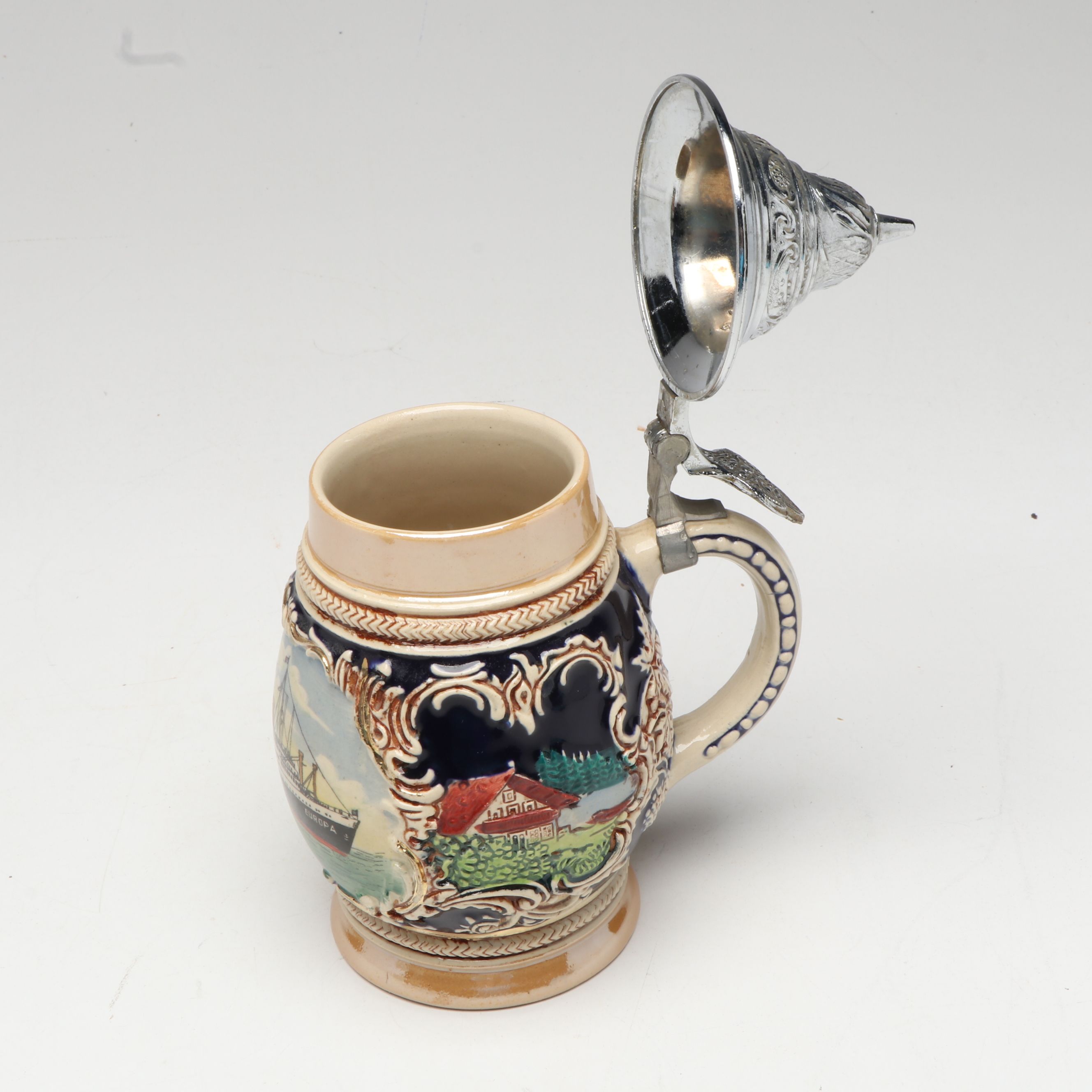 Marzi & Remy S.S. Europa with Other Hapag-Lloyd Beer Stein, Mid-20th Century