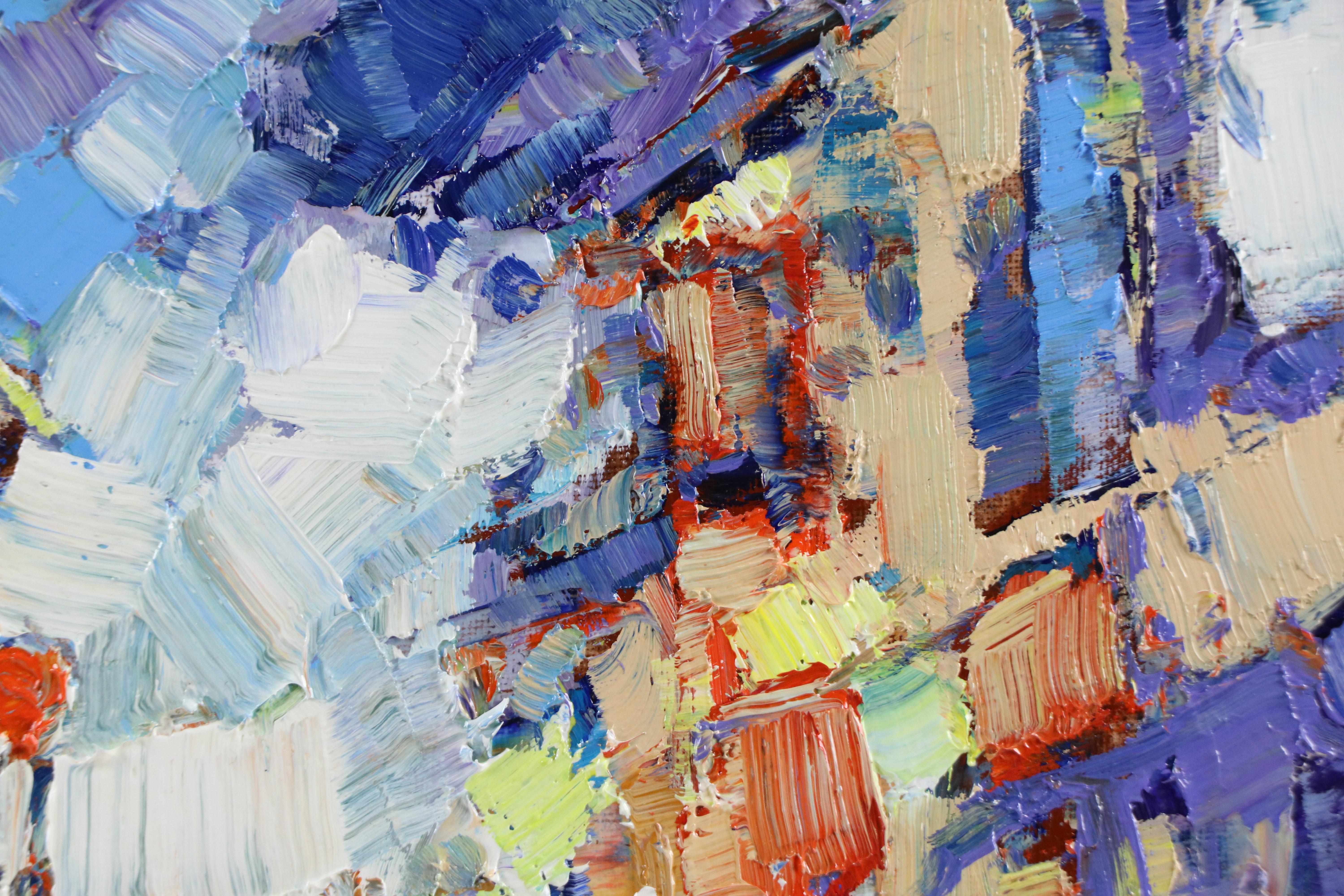 Serguei Novitchkov Abstract Oil Painting "Hasty Noon," 2025