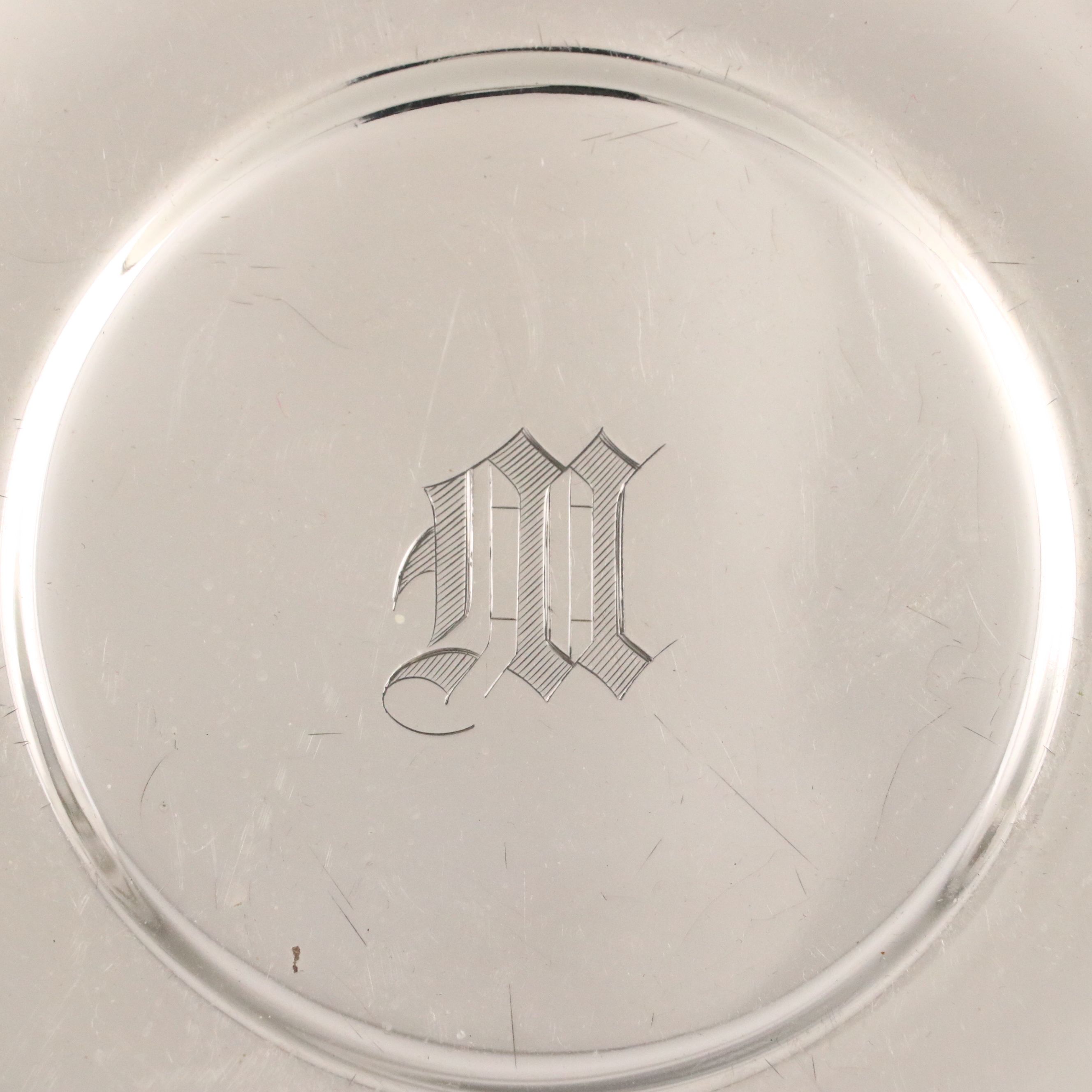 Reed & Barton Sterling Footed Platter with Mauser Sterling Oval Serving Bowl