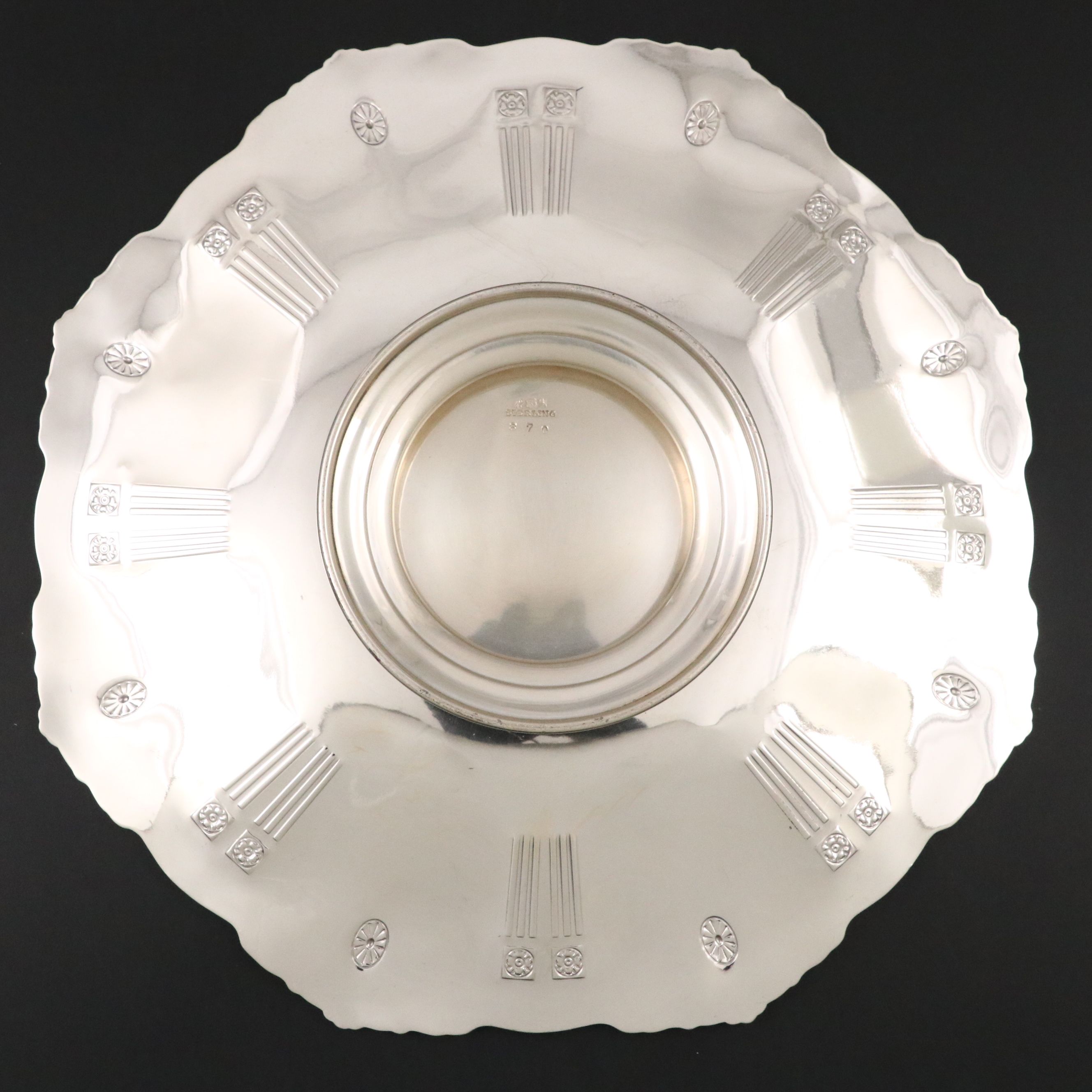 Reed & Barton Sterling Footed Platter with Mauser Sterling Oval Serving Bowl