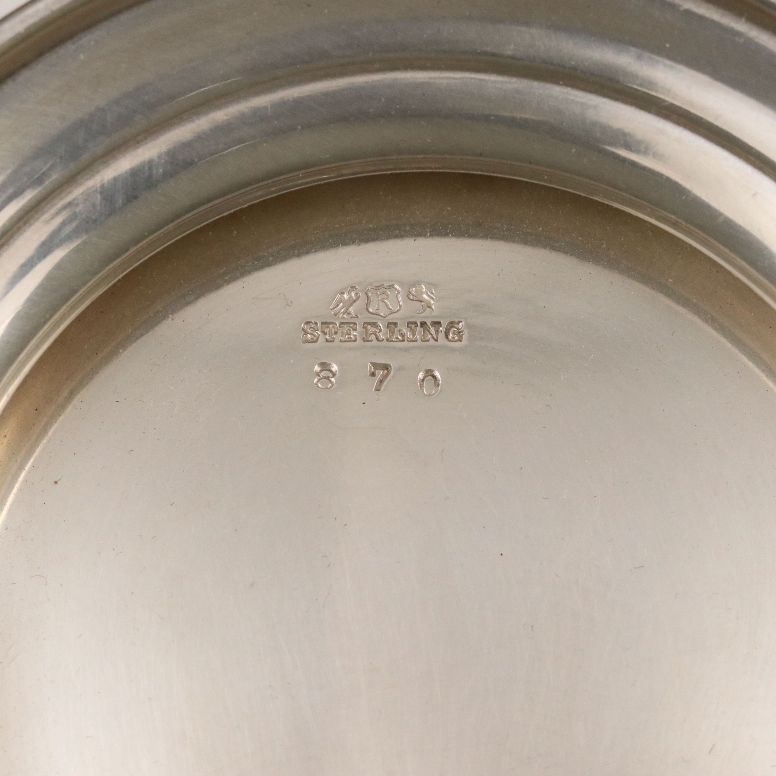 Reed & Barton Sterling Footed Platter with Mauser Sterling Oval Serving Bowl