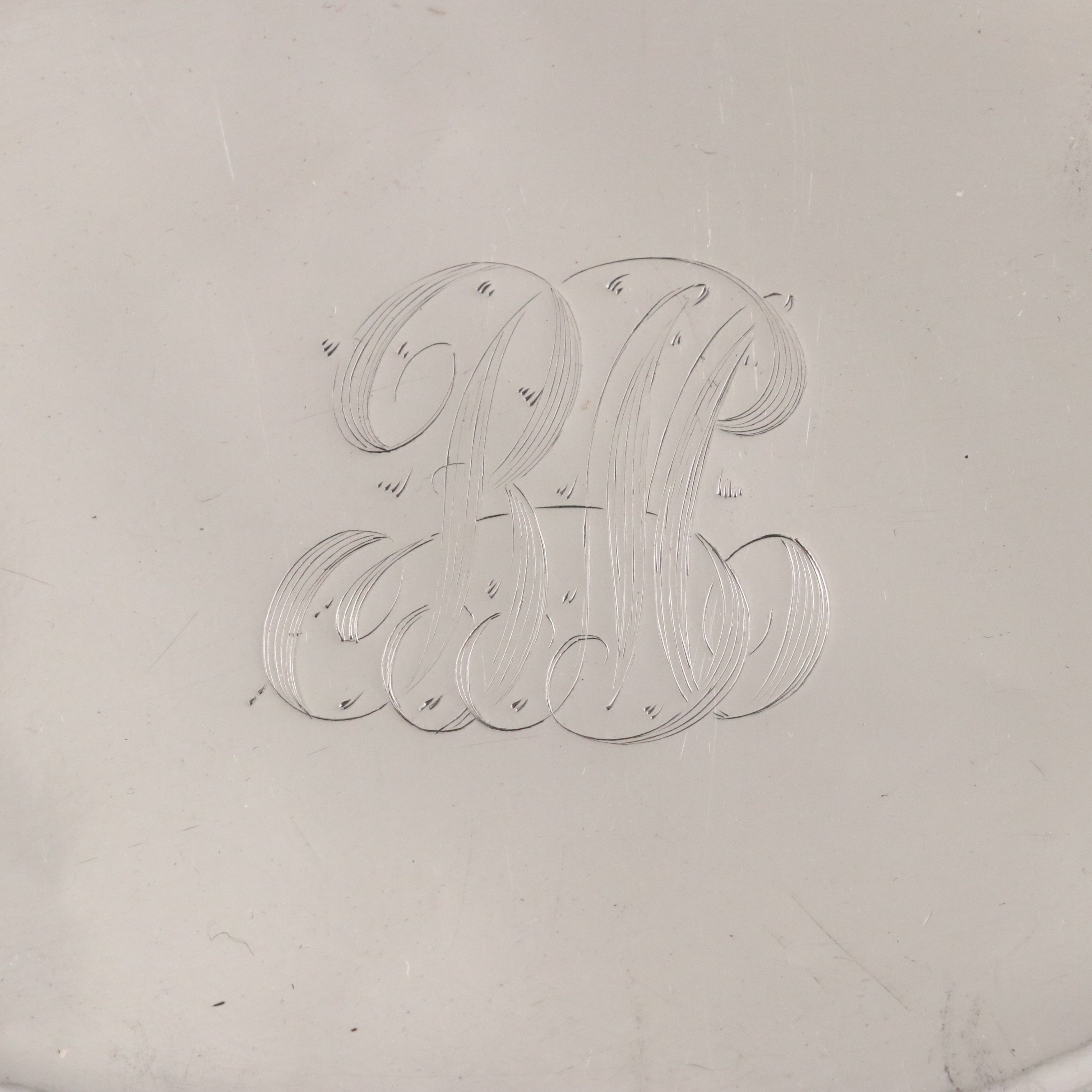 Reed & Barton Sterling Footed Platter with Mauser Sterling Oval Serving Bowl