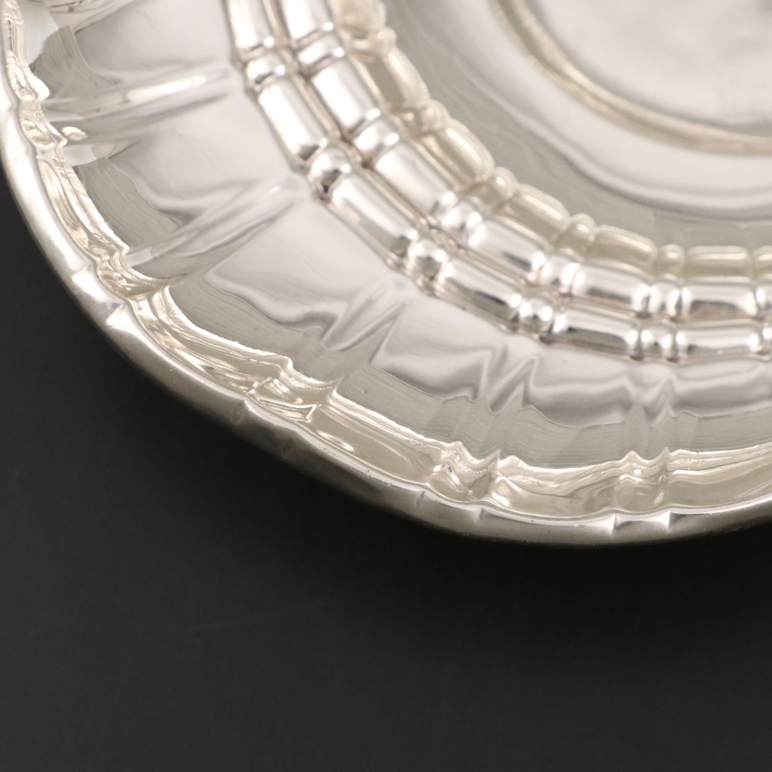 Reed & Barton Sterling Footed Platter with Mauser Sterling Oval Serving Bowl