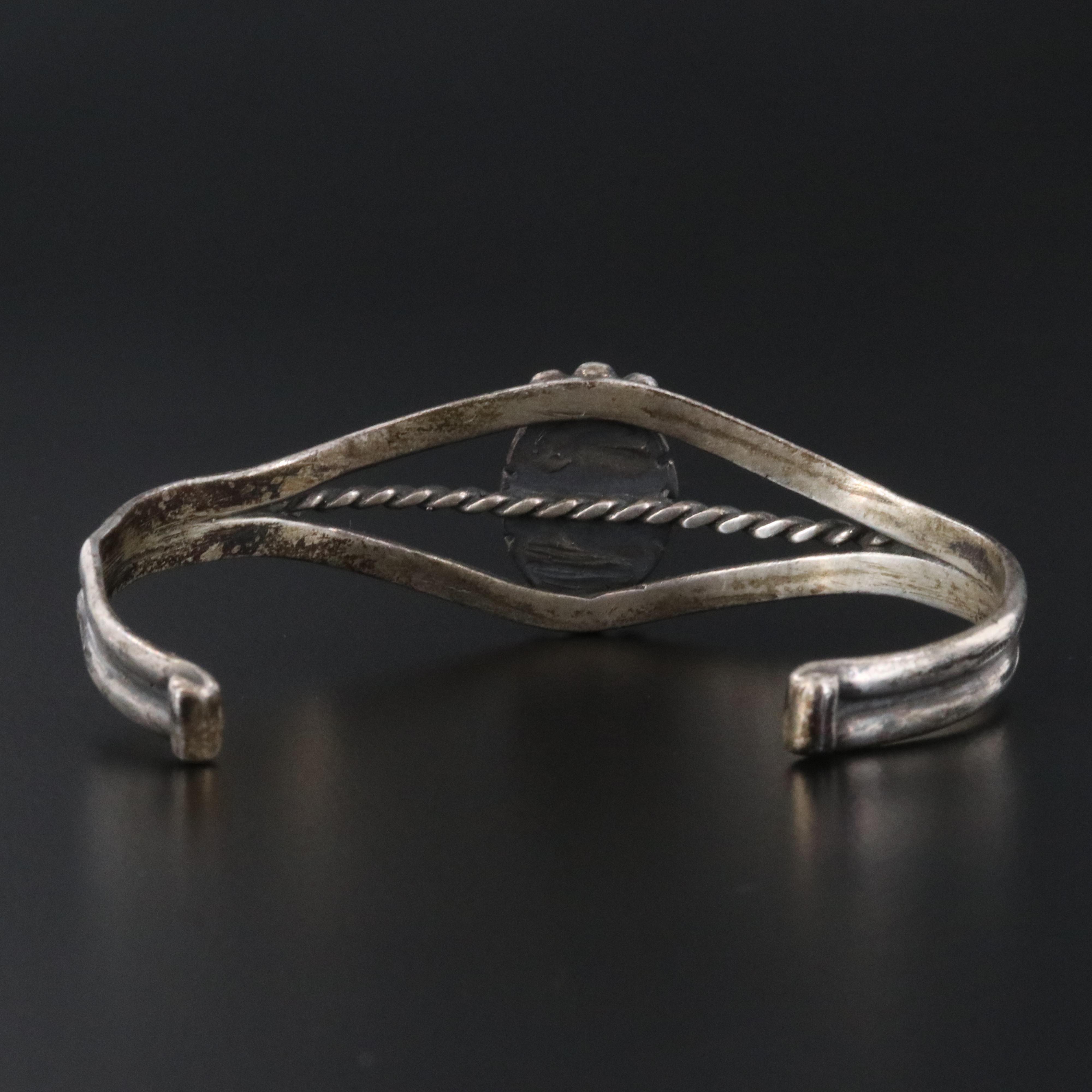 Western Style Sterling Turquoise Cuff Bracelet