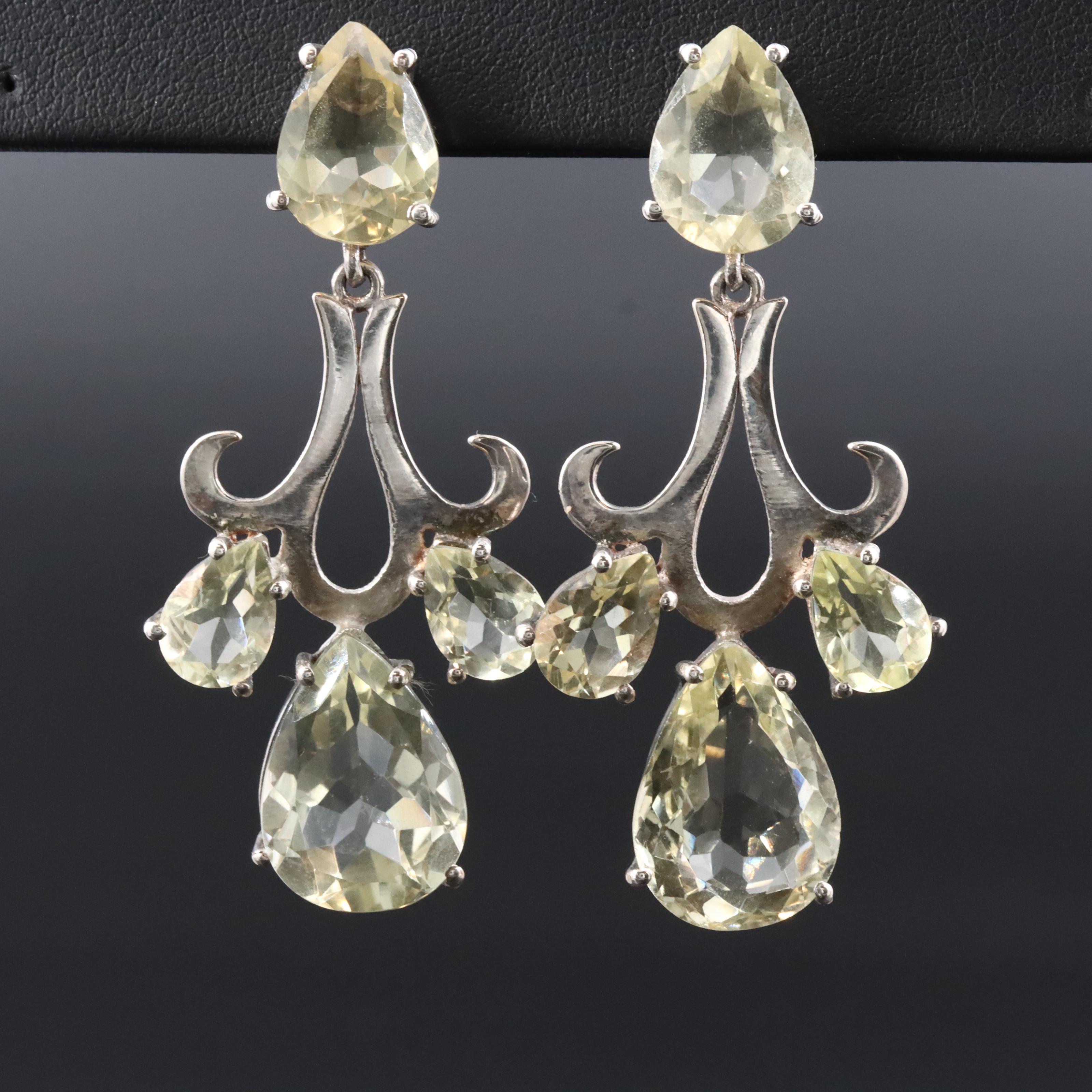 Sterling Citrine Earrings