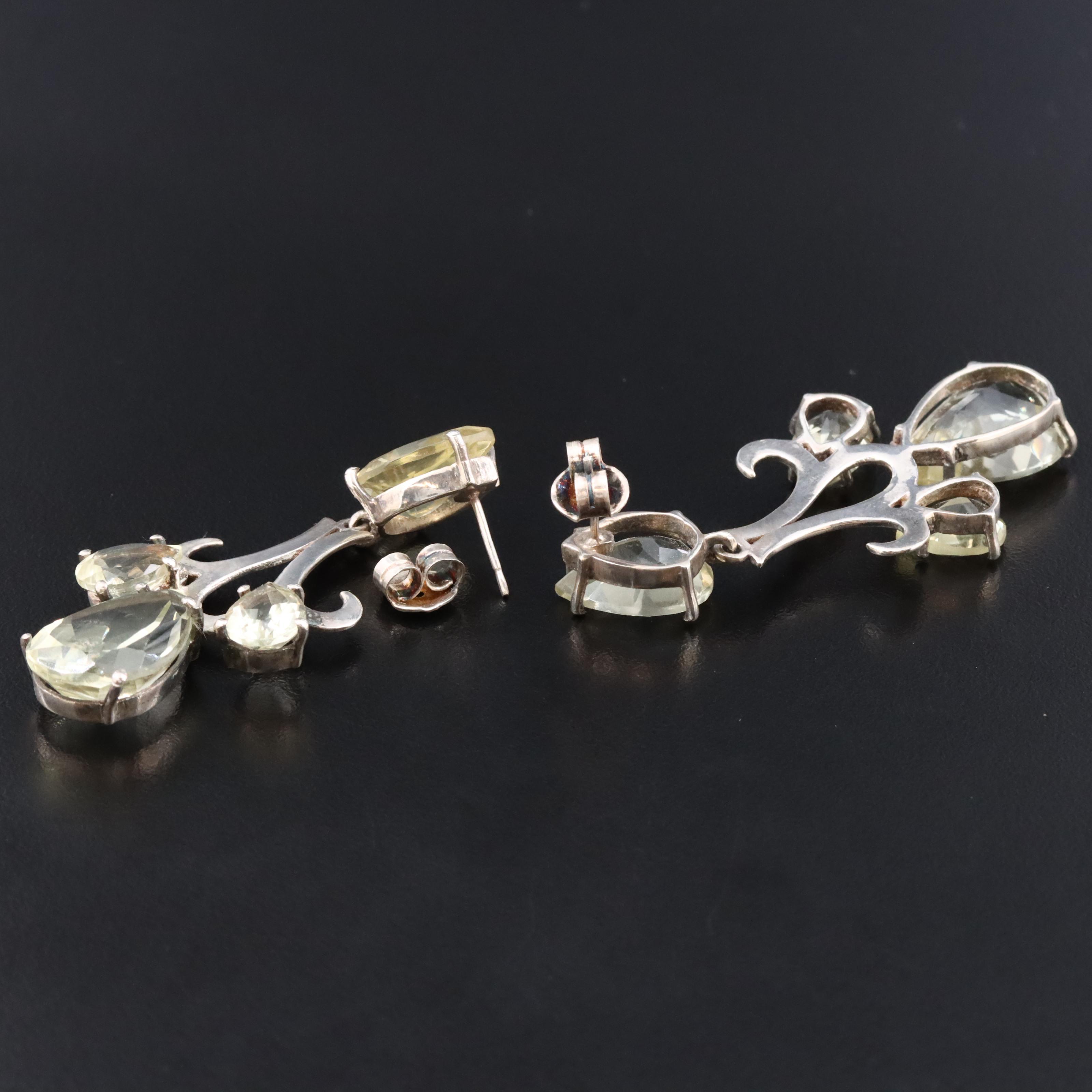 Sterling Citrine Earrings