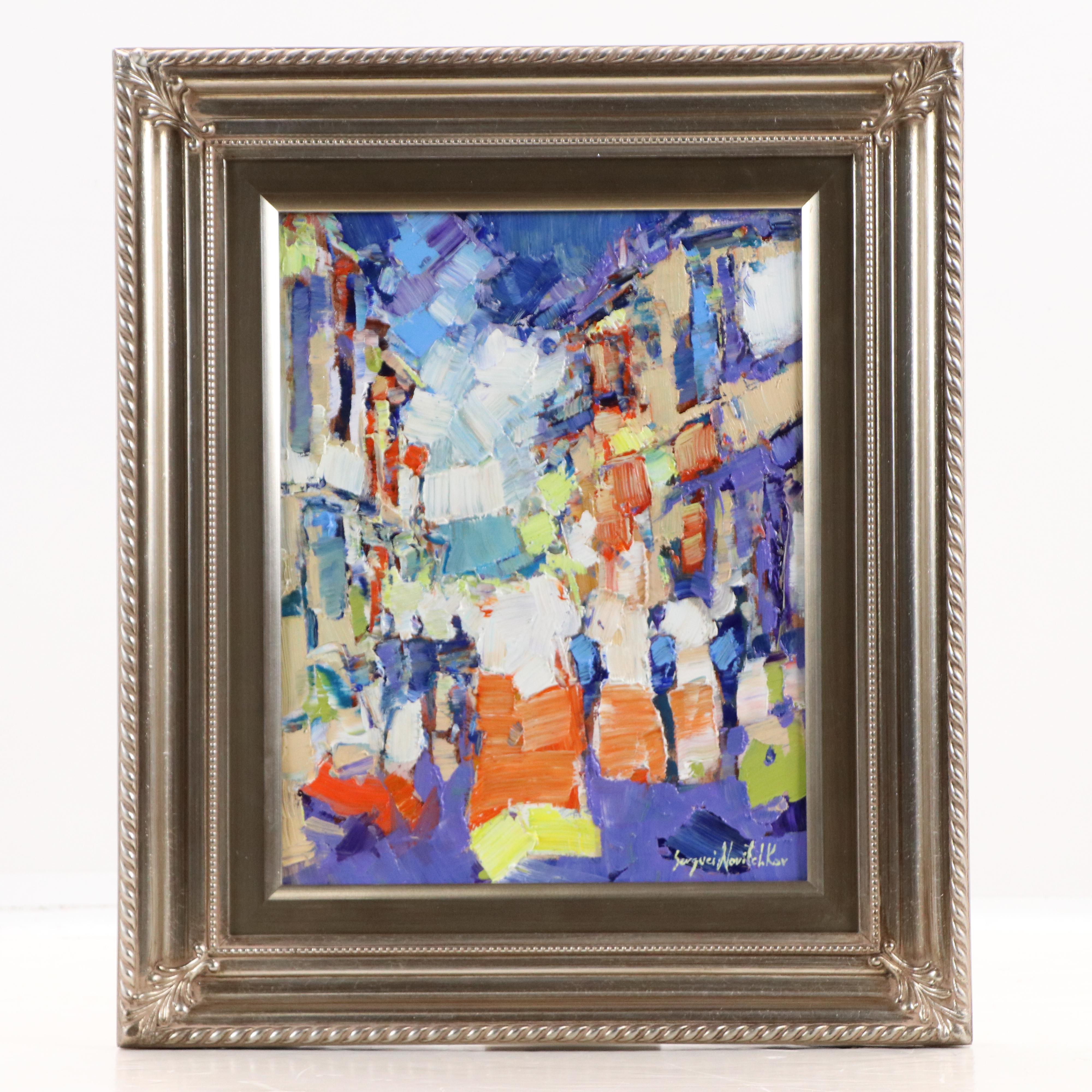 Serguei Novitchkov Abstract Oil Painting "Hasty Noon," 2025