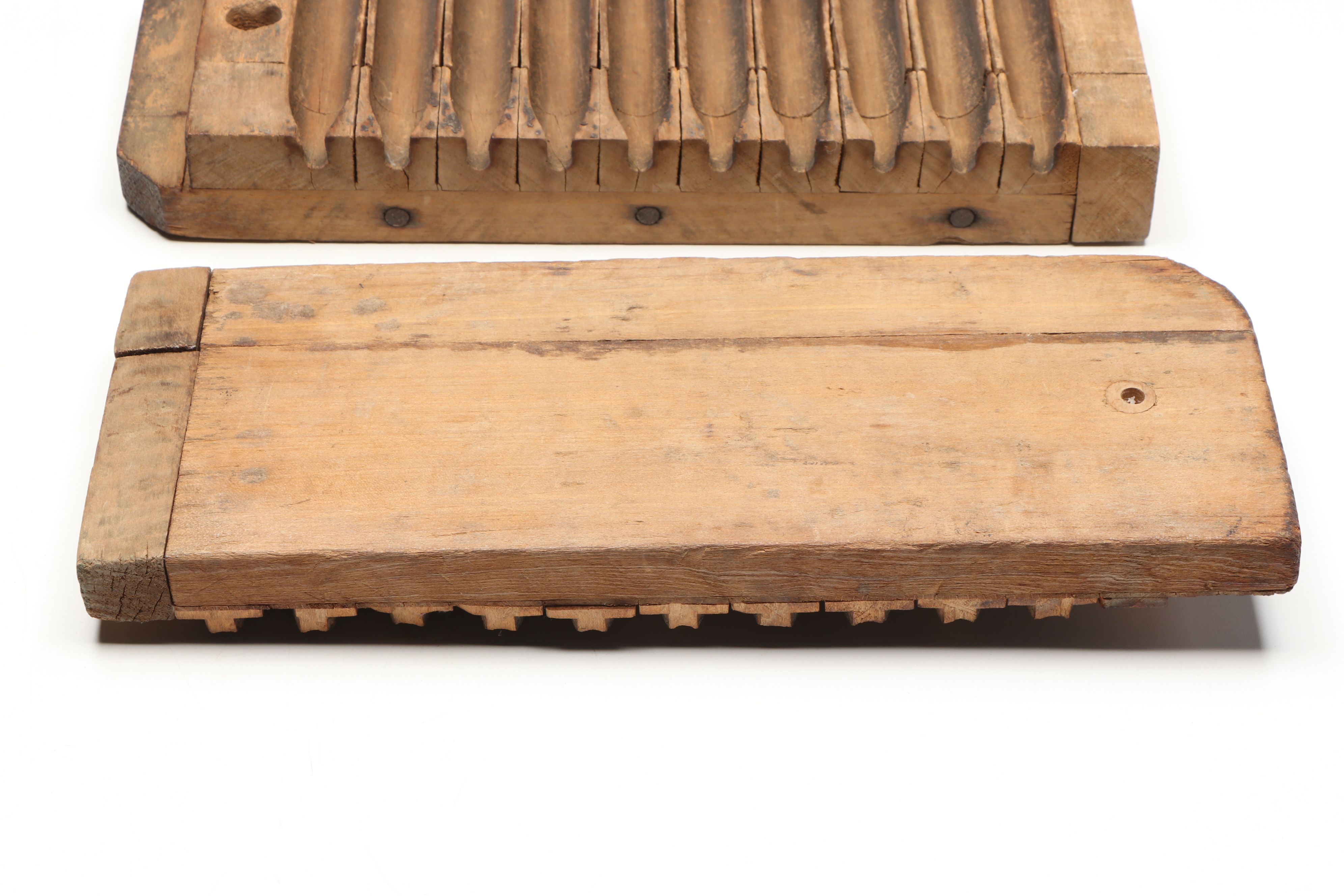 Durex and Other Carved Wooden Cigar Press Molds