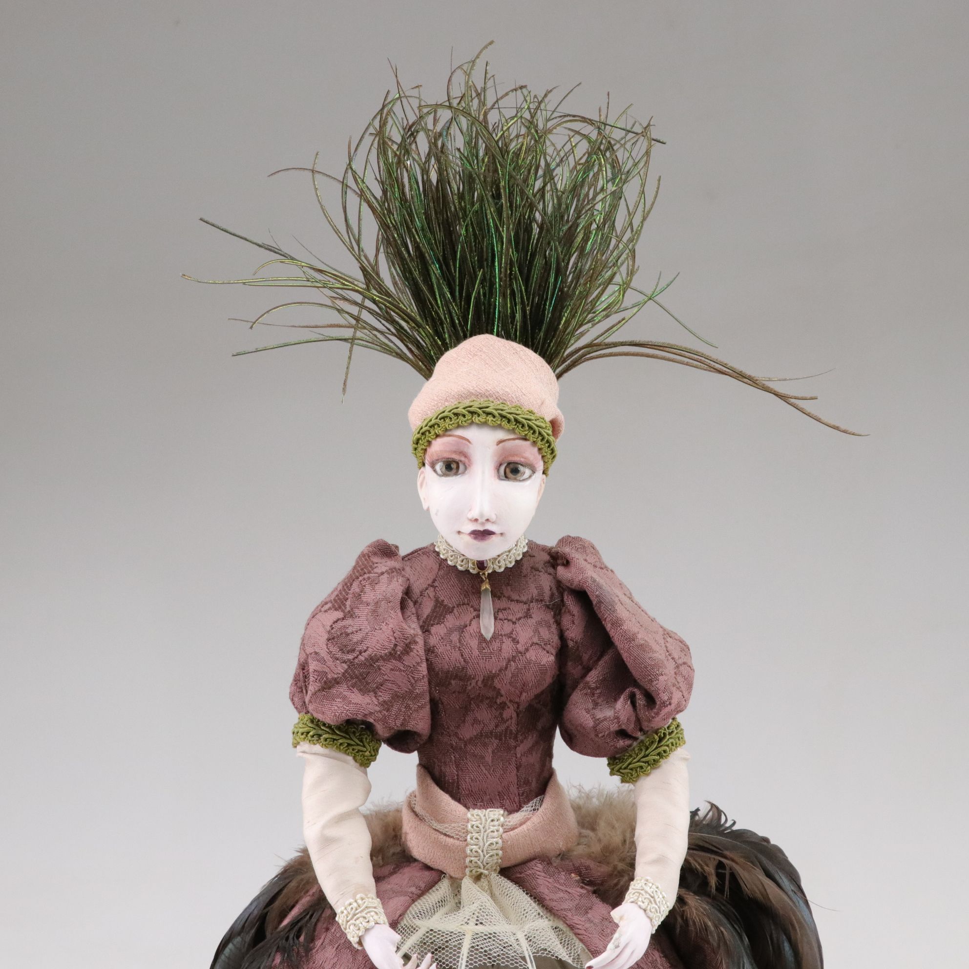 Victorian Style Handmade Birdcage Crinoline Doll