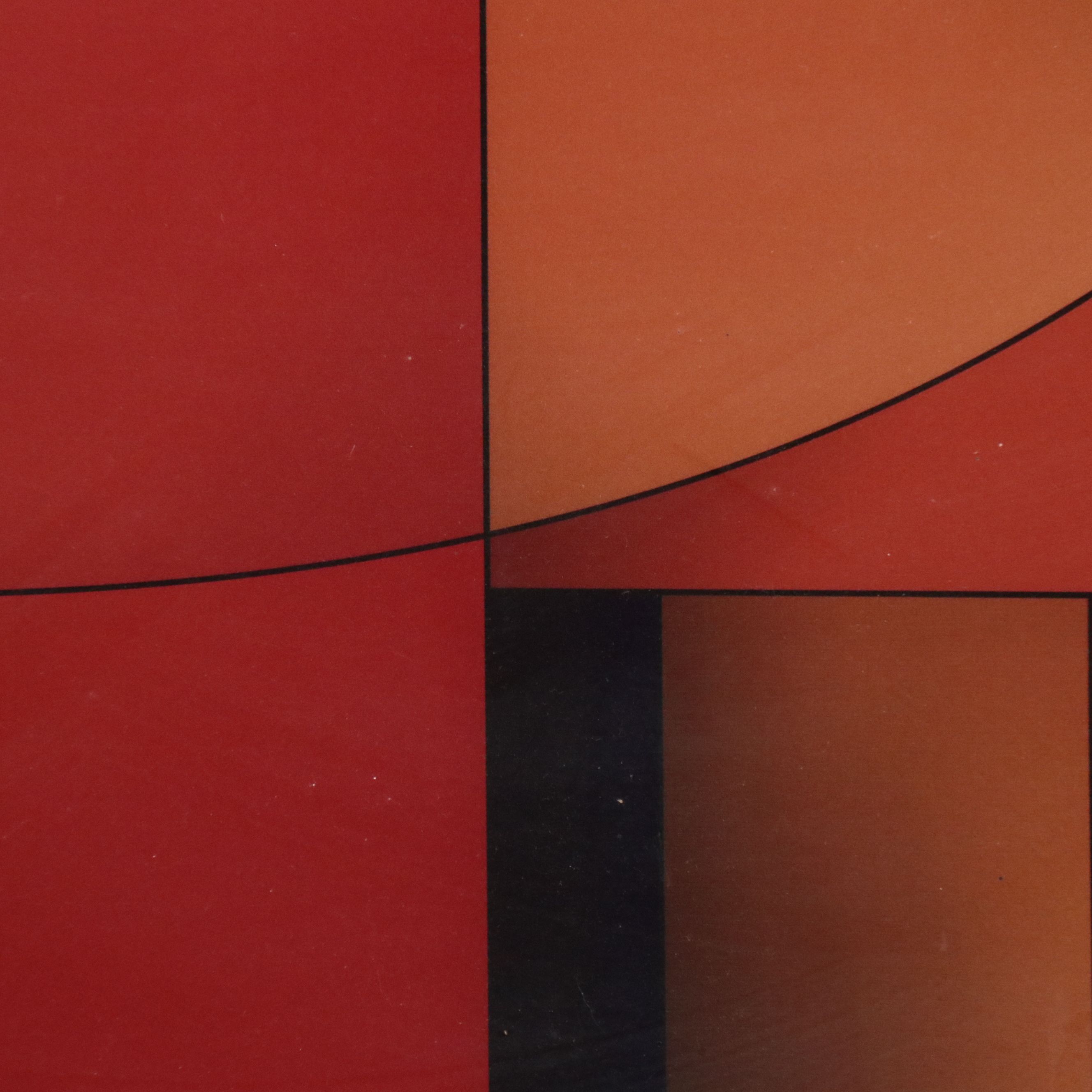 Large-Scale Abstract Modernist Digital Print on Plexiglass, 21st Century