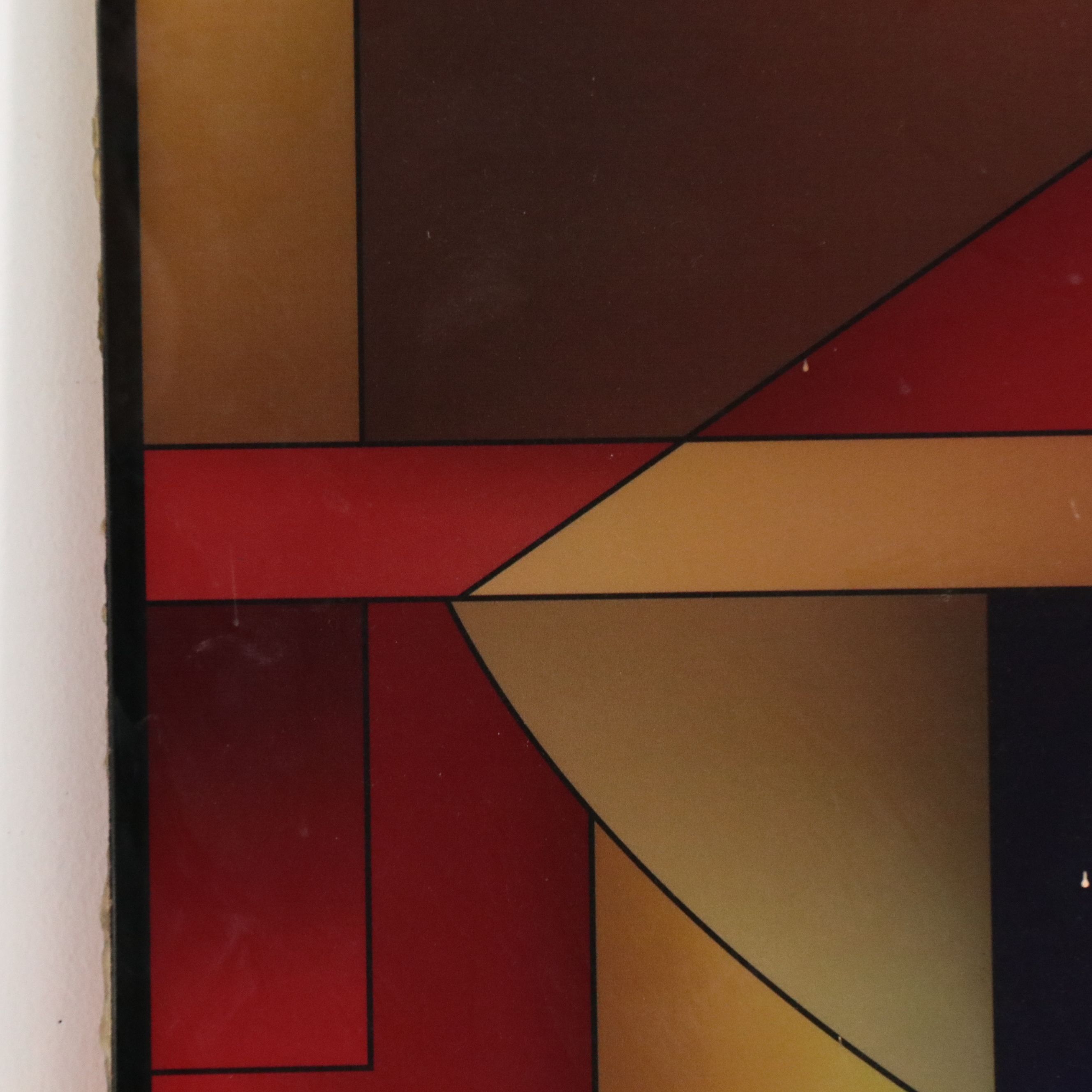 Large-Scale Abstract Modernist Digital Print on Plexiglass, 21st Century