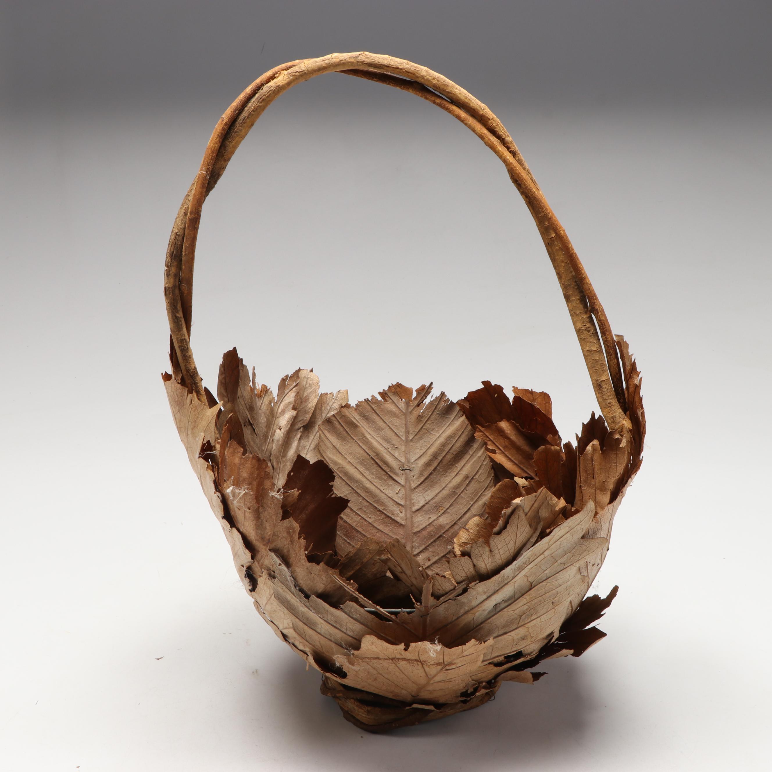 Handmade Leaf and Twig Baskets
